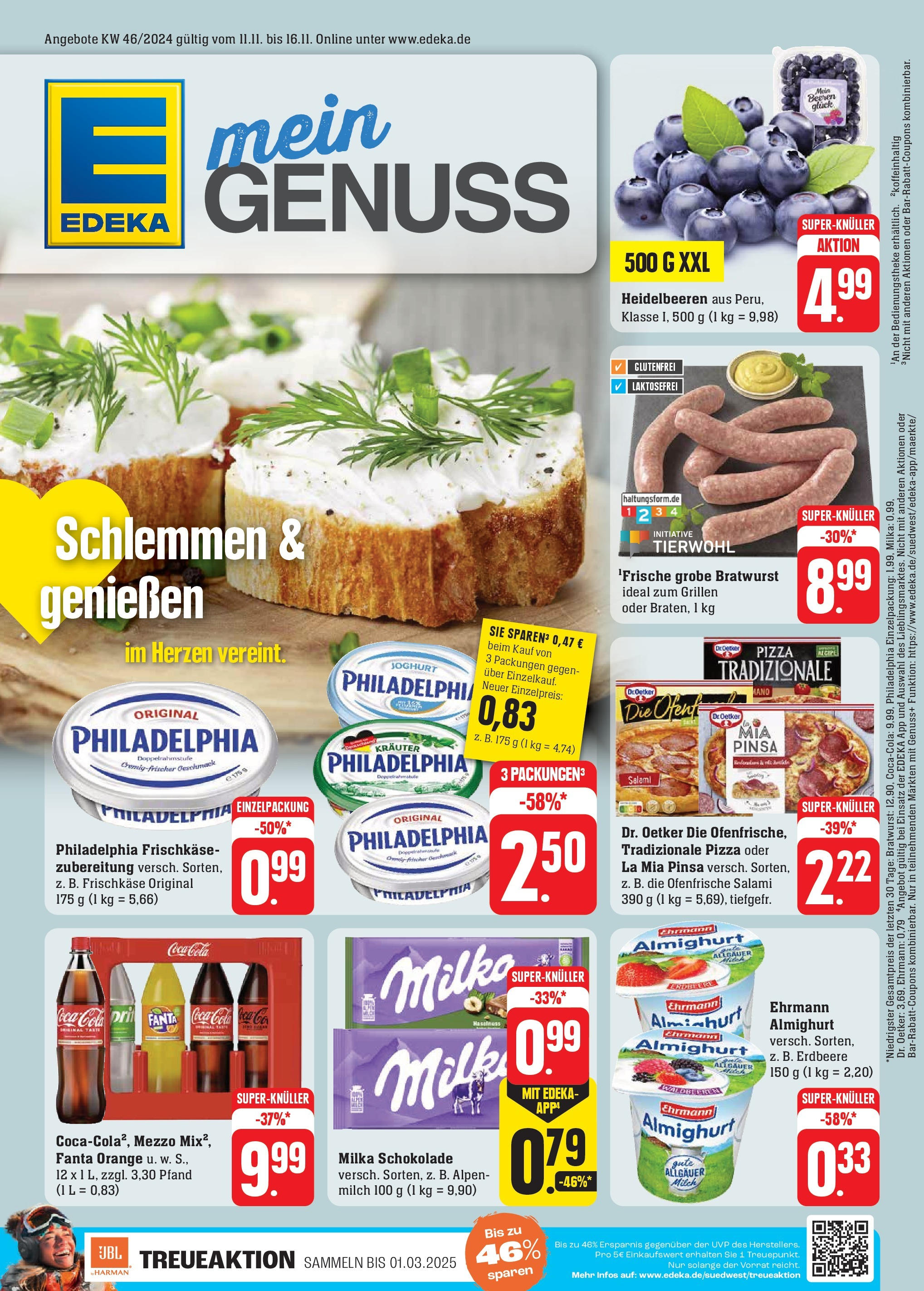 Edeka - EDEKA: Wochenangebote (ab 10.11.2024) » Angebote Online | Seite: 5 | Produkte: Fanta, Cola, Milka, Heidelbeeren