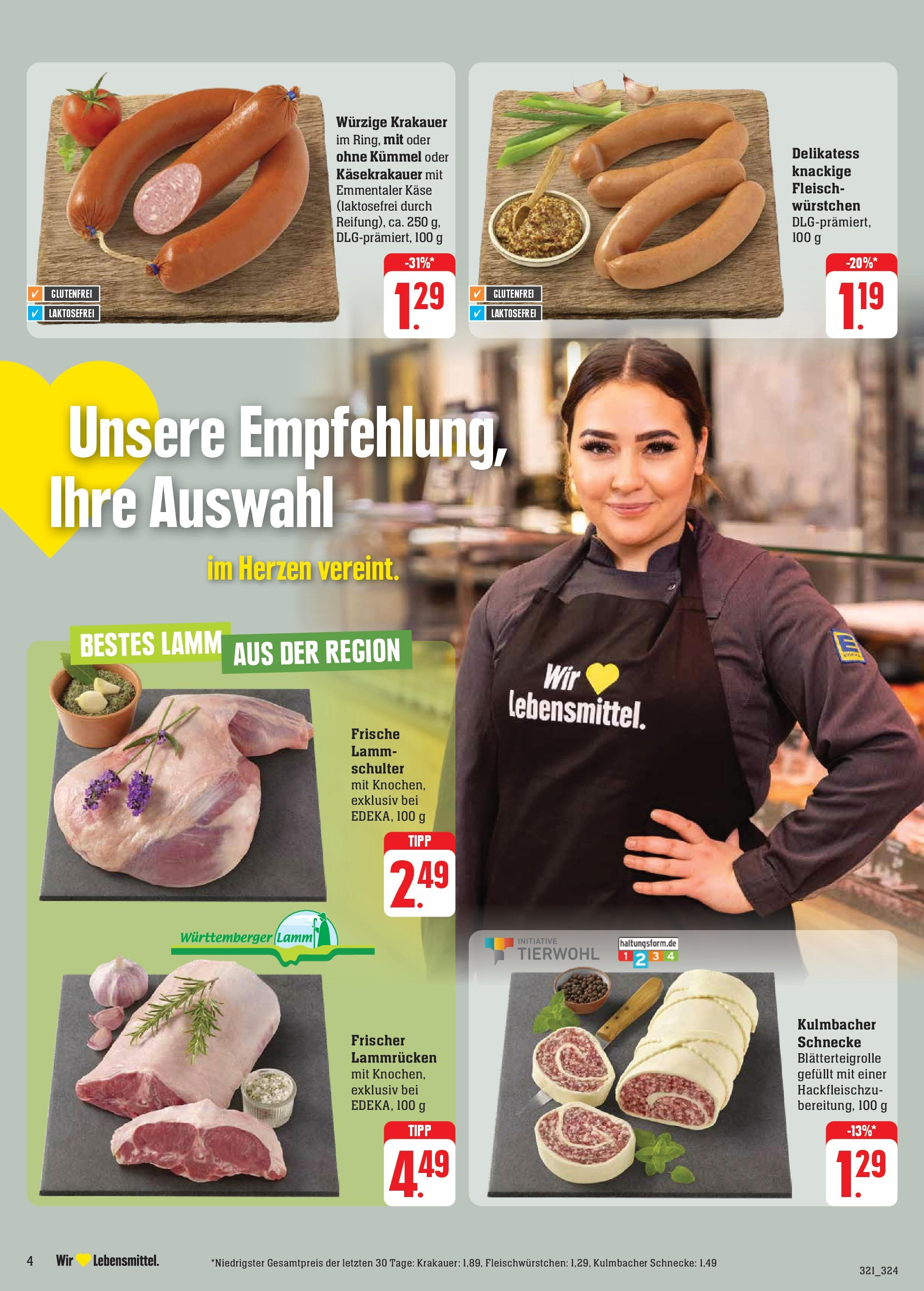 Edeka - EDEKA: Wochenangebote (ab 10.11.2024) » Angebote Online | Seite: 8 | Produkte: Käse, Fleisch