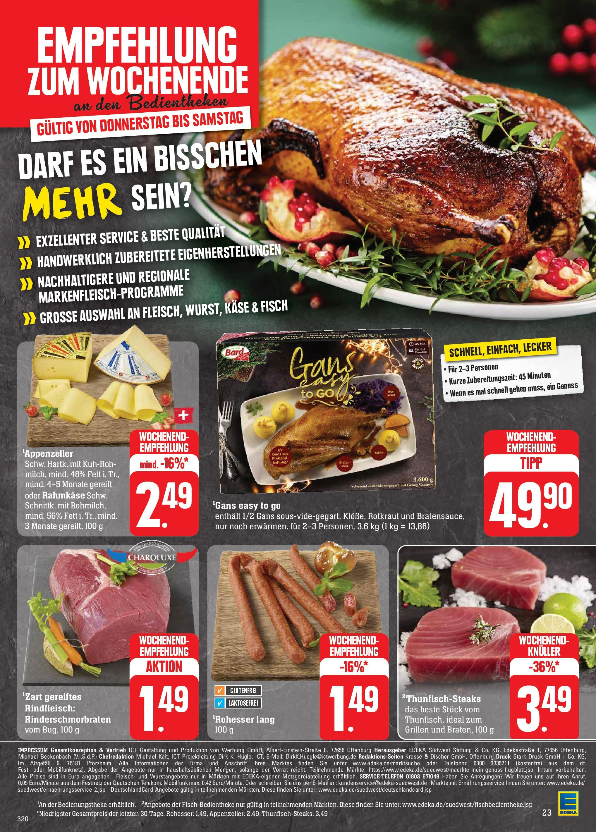 Edeka - EDEKA: Wochenangebote (ab 10.11.2024) » Angebote Online | Seite: 31 | Produkte: Käse, Fisch, Rindfleisch, Fleisch