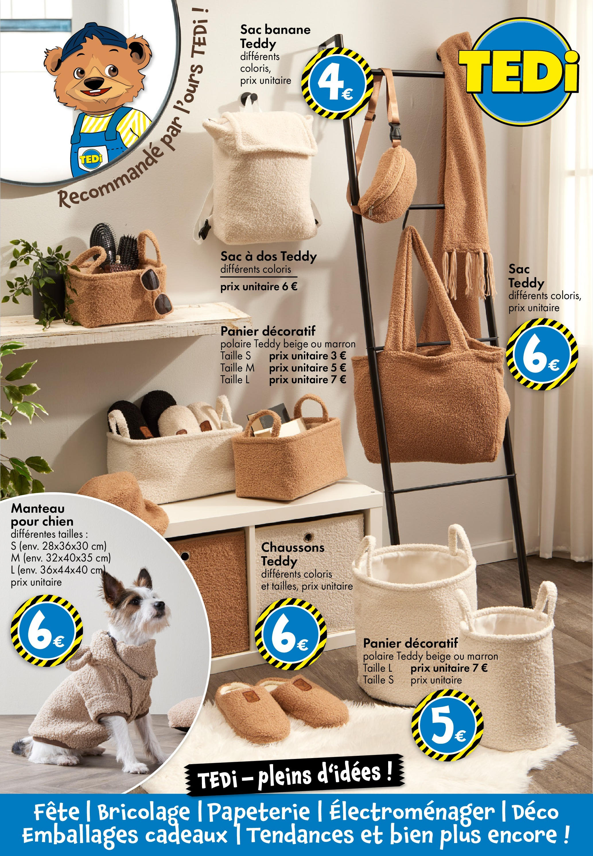 TEDi - Nouvelle Ouverture à partir du 07/11/2024 - promo en ligne | Page: 18 | Produits: Panier, Manteau, Chaussons, Sac à dos