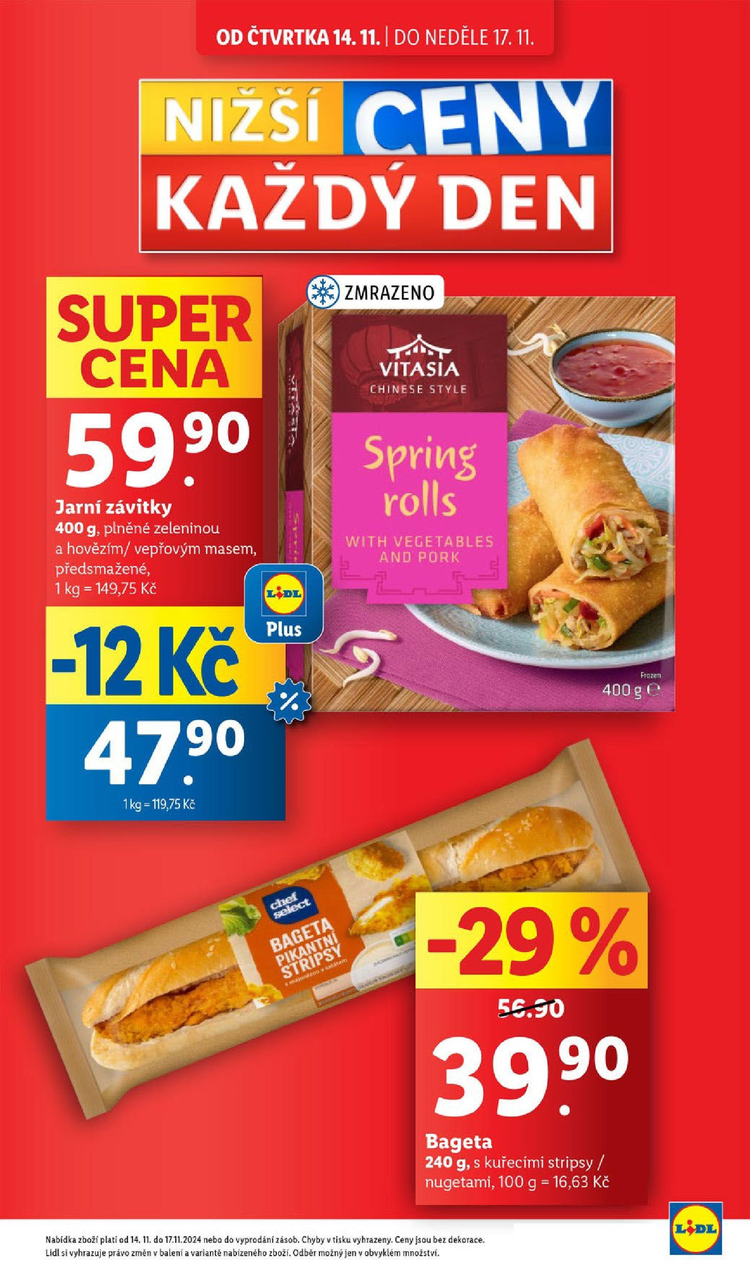 Lidl leták od 14.11.2024 - Nový akční leták | Strana: 7 | Produkty: Bageta