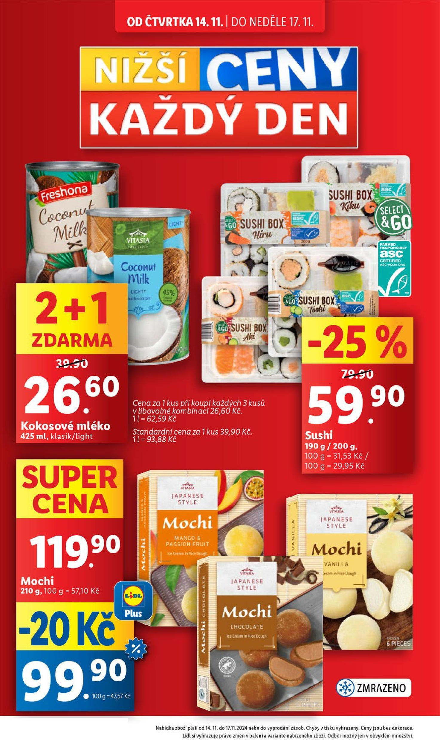 Lidl leták od 14.11.2024 - Nový akční leták | Strana: 10 | Produkty: Kokosové mléko, Box, Mléko, Sushi