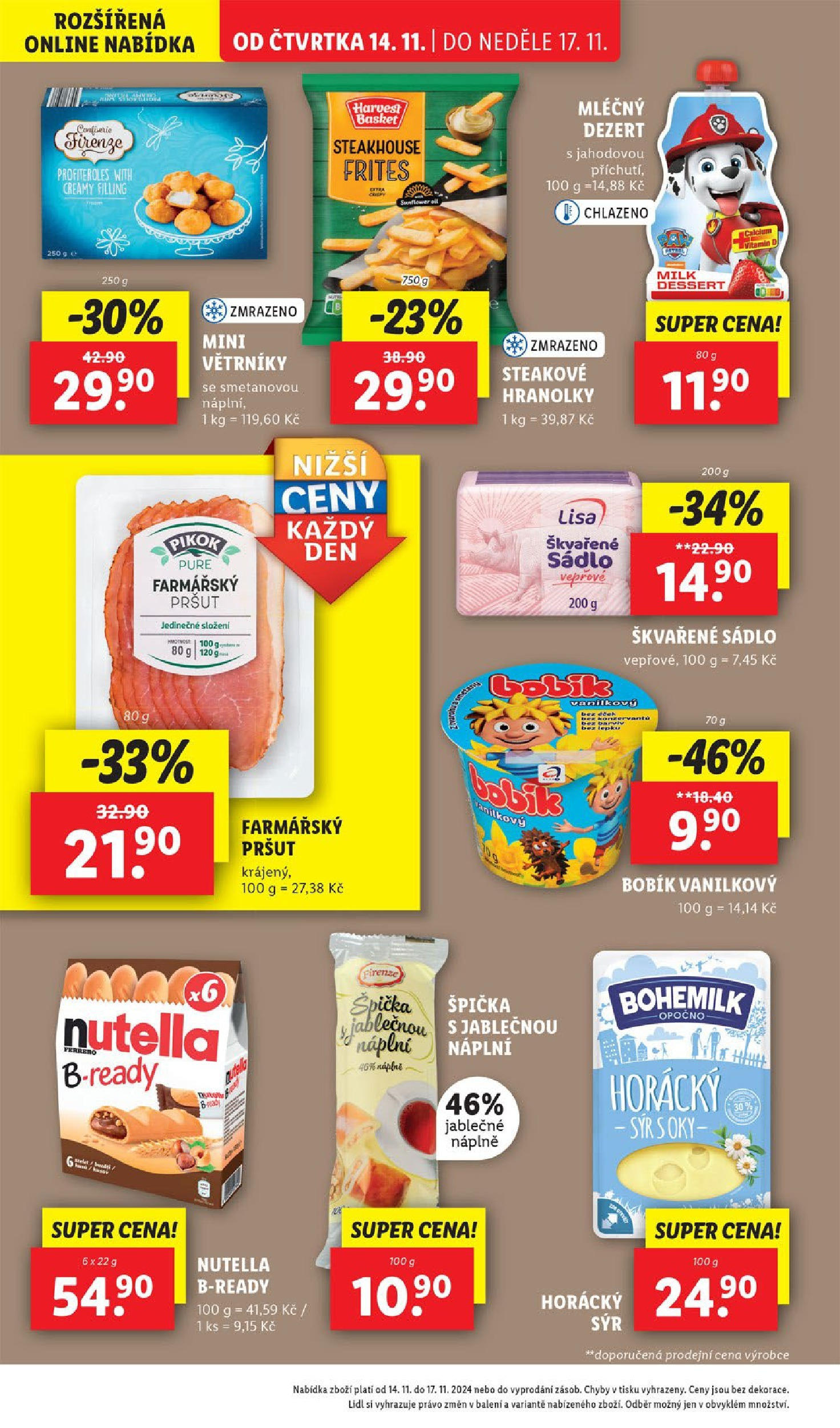 Lidl leták od 14.11.2024 - Nový akční leták | Strana: 28 | Produkty: Sýr, Vitamin D, Nutella, Pikok