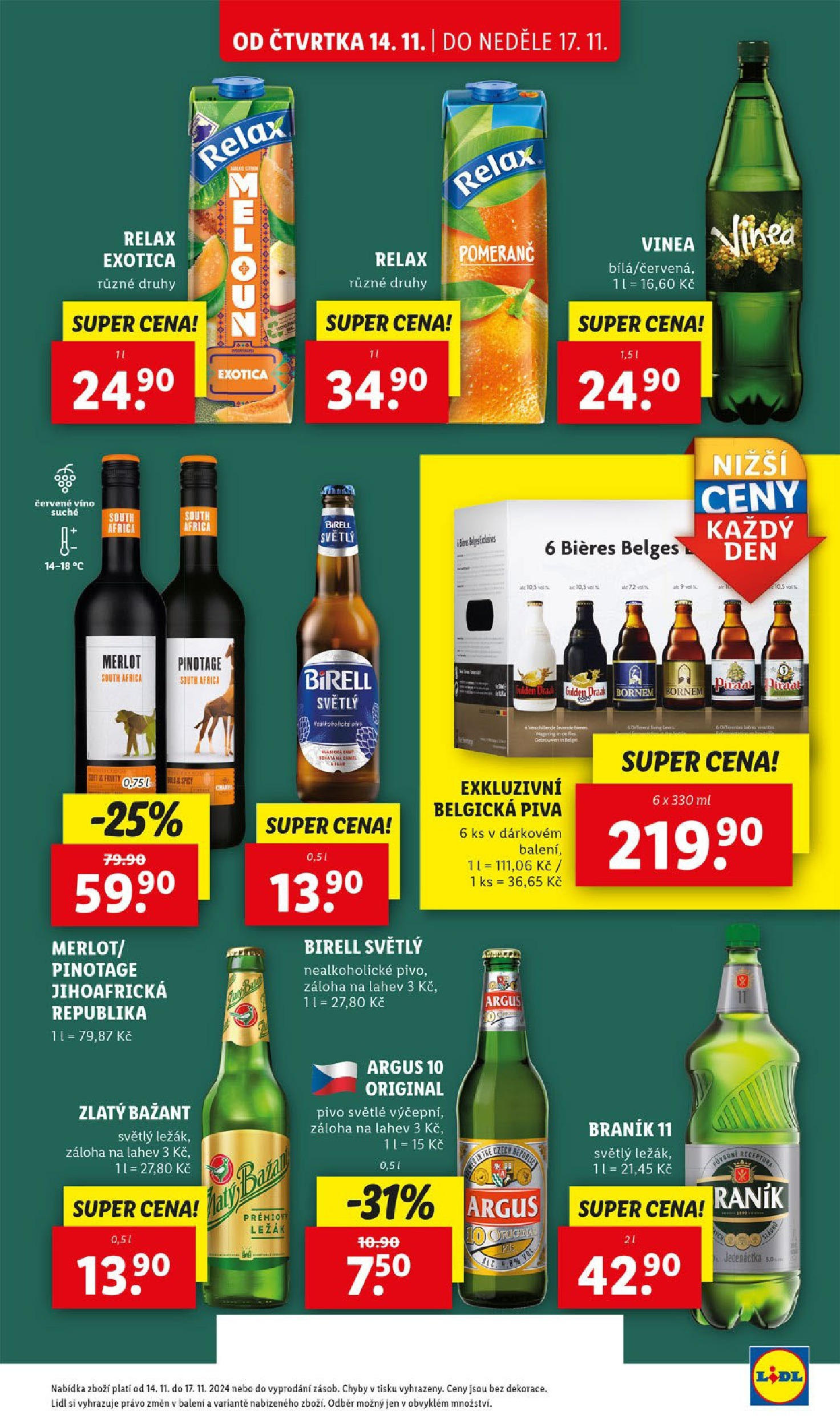 Lidl leták od 14.11.2024 - Nový akční leták | Strana: 31 | Produkty: Birell, Argus, Braník, Braník 11