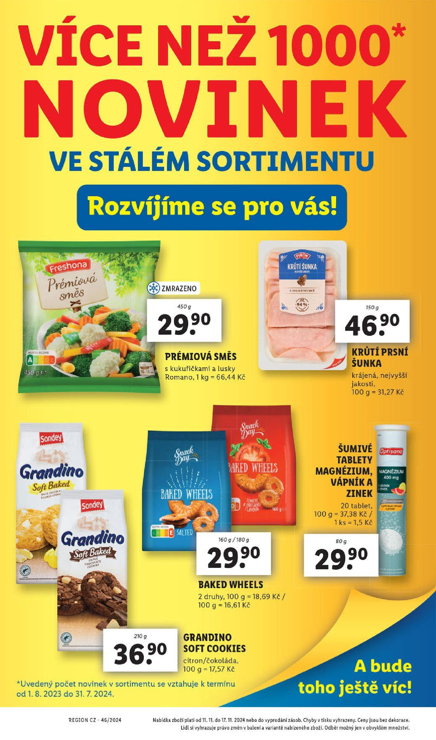 Lidl leták od 14.11.2024 - Nový akční leták | Strana: 61 | Produkty: Krůtí šunka, Šunka, Cookies, Pikok