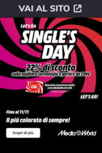 Media World Single's Day da MediaWorld - al 11.11.2024