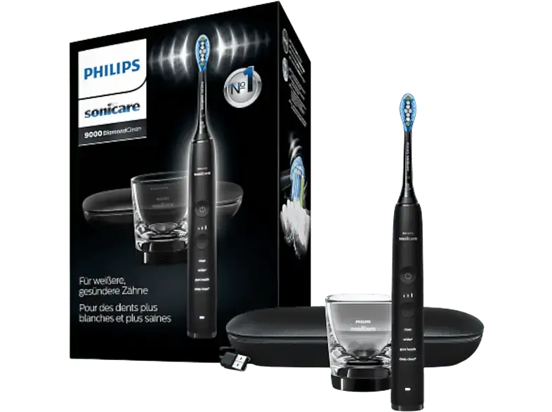 Philips HX9911/09 Sonicare DiamondClean 9000 mit App Elektrische Schallzahnbürste Schwarz