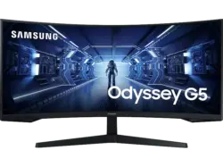 Samsung Odyssey G5 34 Zoll Curved Gaming Monitor, QHD, 1 ms Reaktionszeit, 250 cd/m&sup2;, 165 Hz, Schwarz