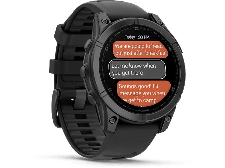 Garmin fēnix® E - 47 mm Amoled Schwarz/Schiefergrau; Smartwatch