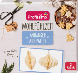 Profissimo Anhänger aus Papier, creme