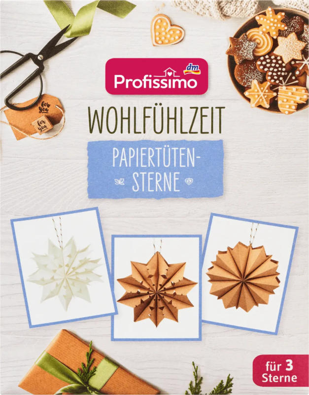 Profissimo Papiertüten Sterne Bastelset 1St