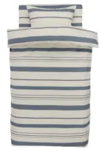 JYSK JYSK Спално бельо с чаршаф SILJE 140x200 синьо райе