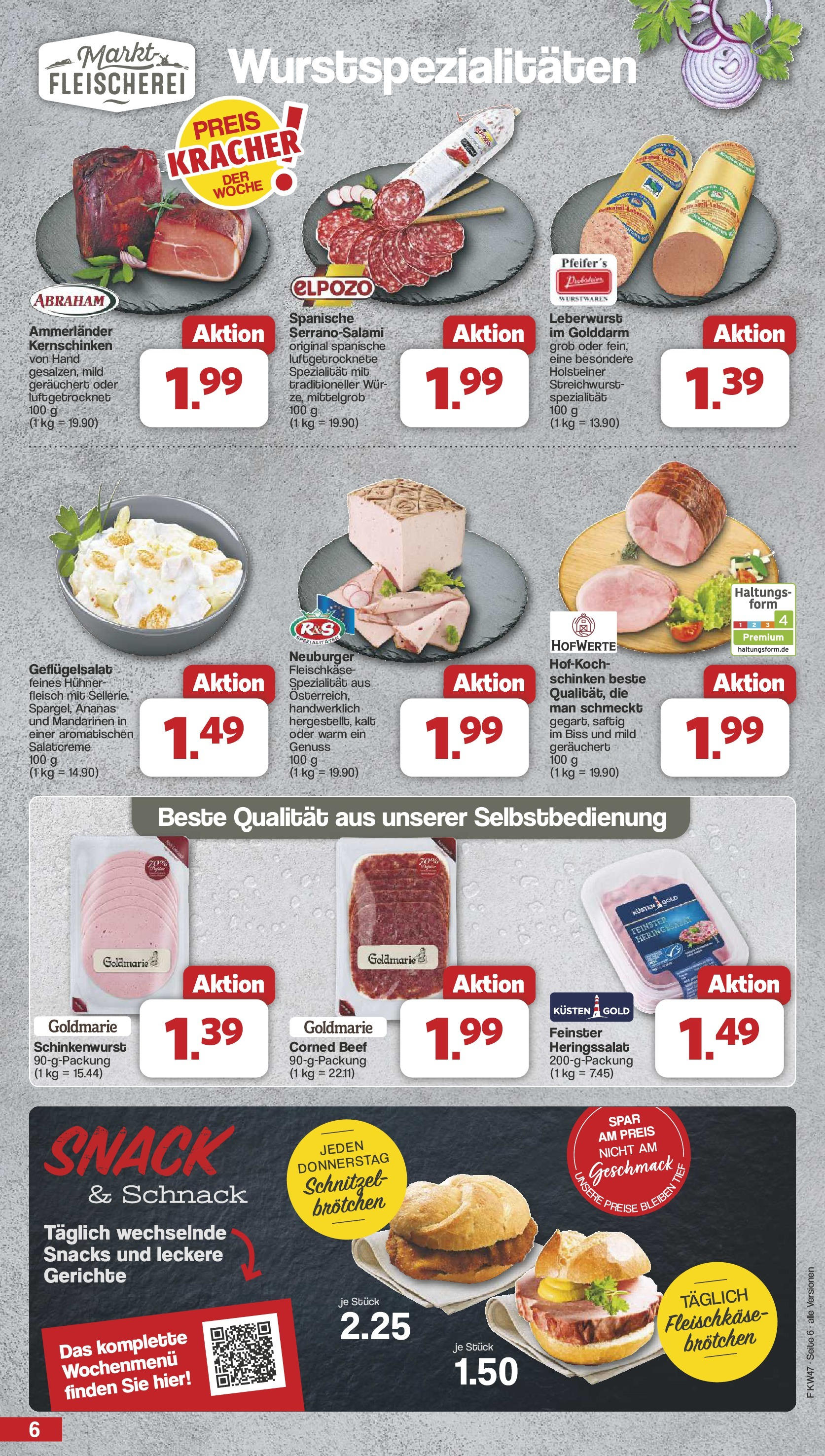 Famila Nordwest Prospekt 	 (ab 18.11.2024) zum Blättern | Seite: 6 | Produkte: Mandarinen, Ananas, Schnitzel, Schinken