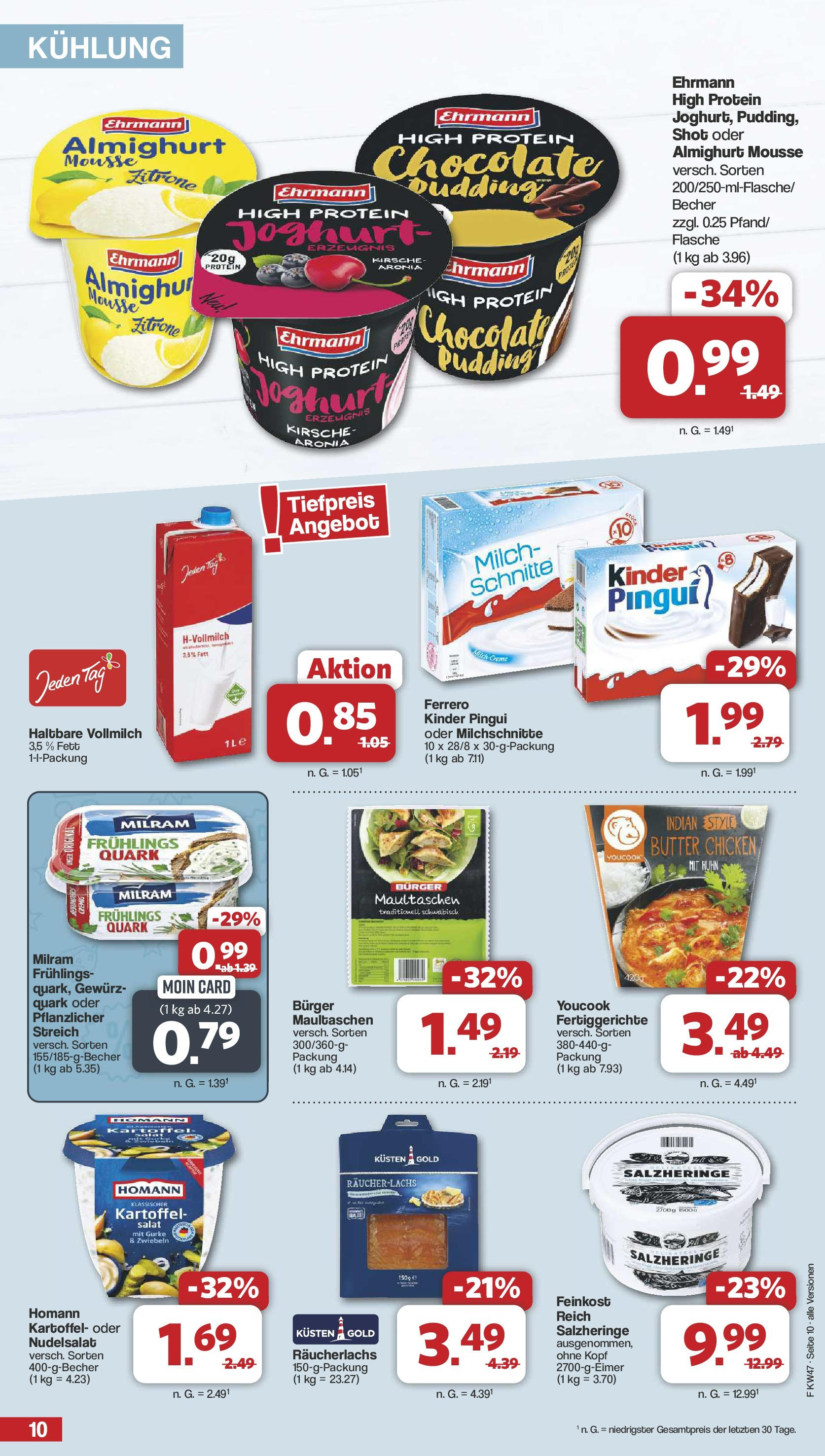 Famila Nordwest Prospekt 	 (ab 18.11.2024) zum Blättern | Seite: 10 | Produkte: Creme, Räucherlachs, Zitrone, Salat