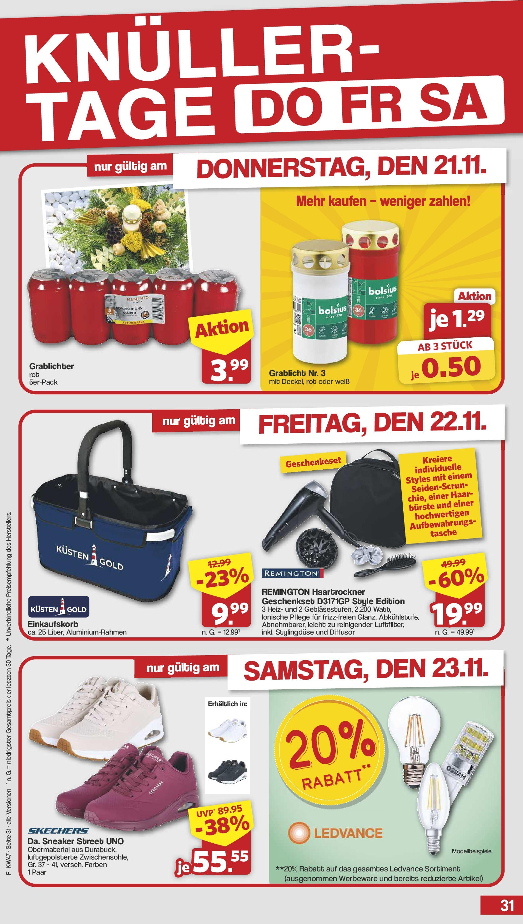 Famila Nordwest Prospekt 	 (ab 18.11.2024) zum Blättern | Seite: 31 | Produkte: Tasche, Haartrockner, Bürste