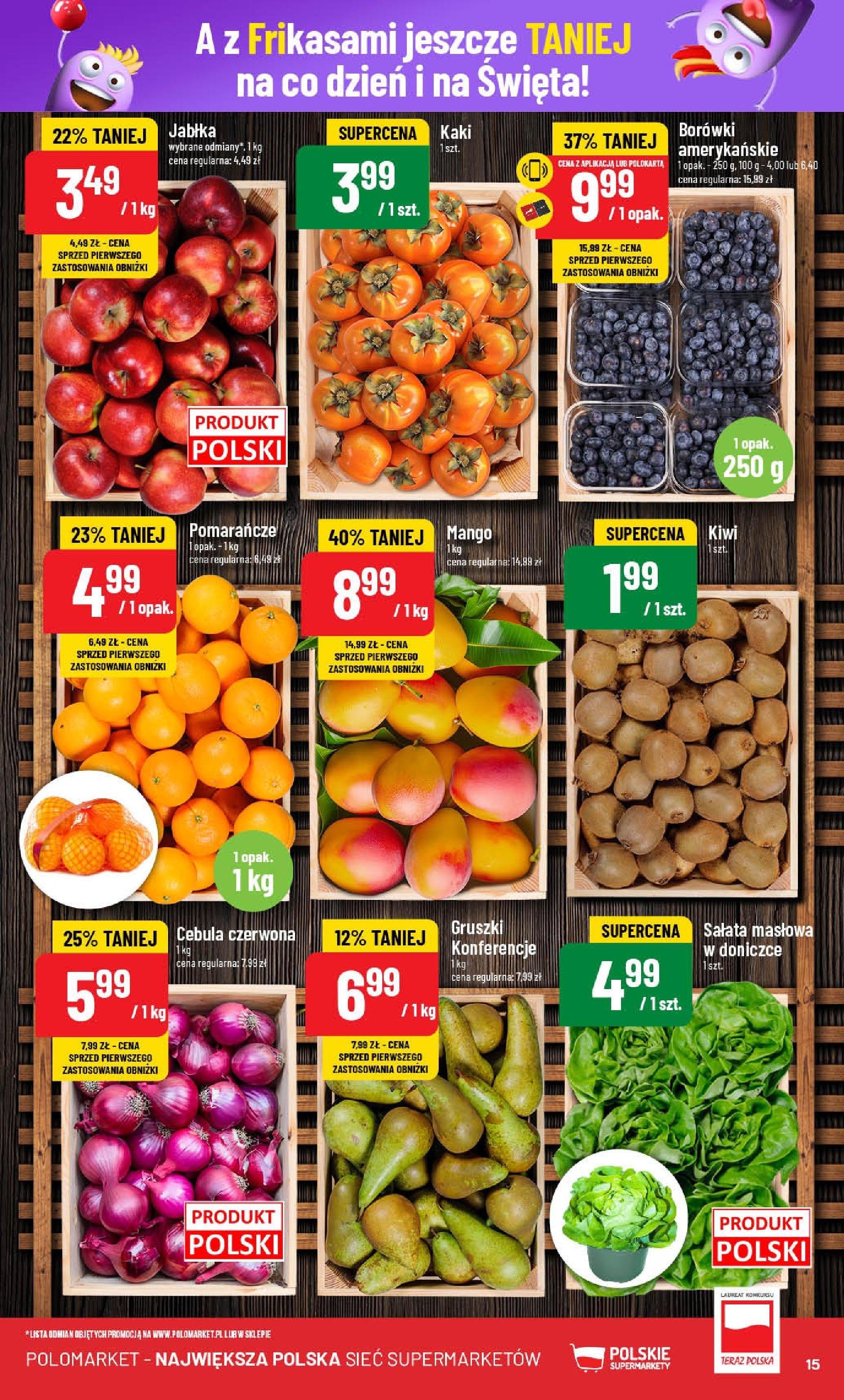 POLOmarket gazetka od jutra (13.11.2024) - Nowa PDF | Strona: 15 | Produkty: Mango, Kaki, Pomarańcze, Kiwi