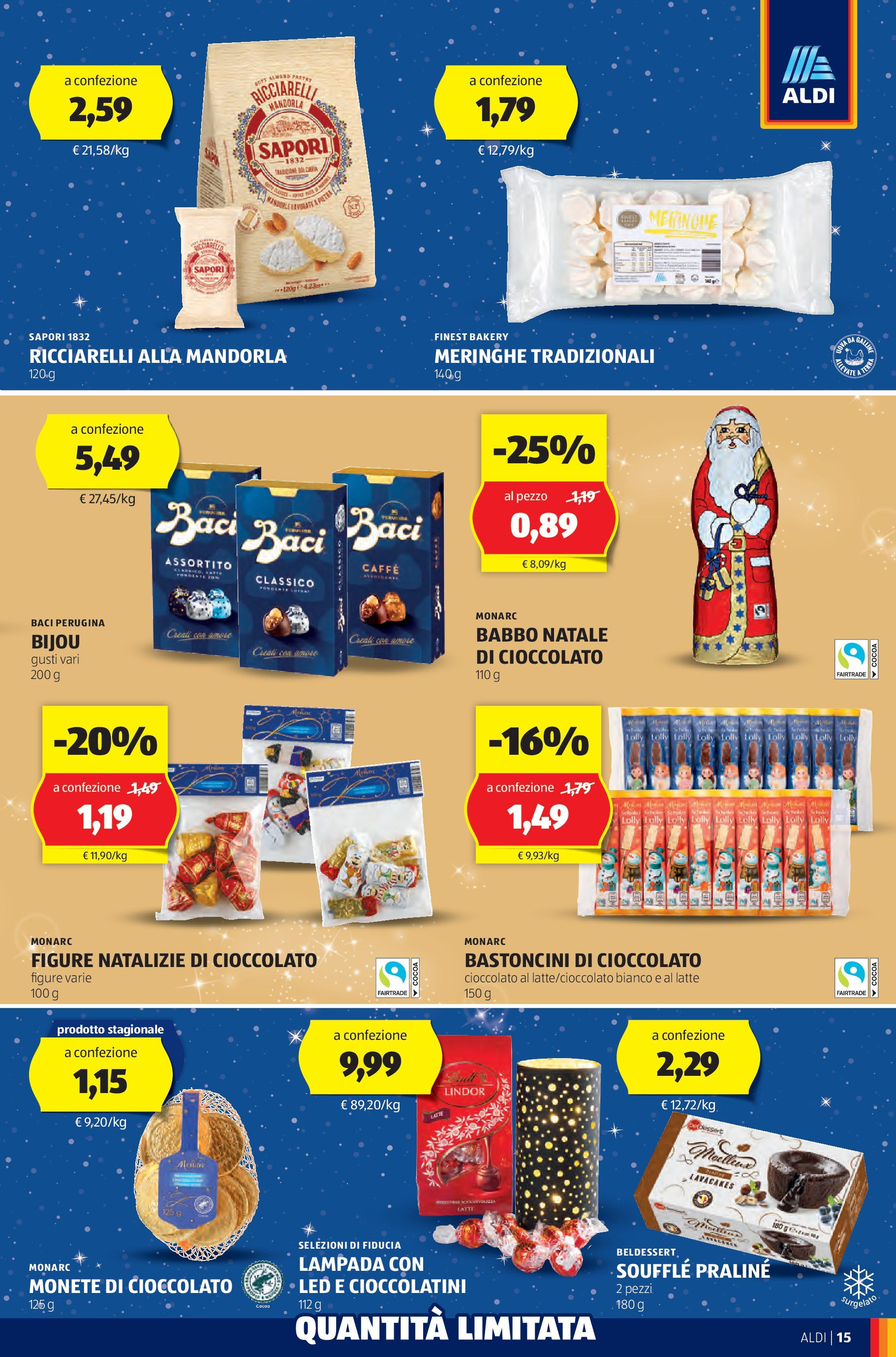 Aldi volantino dal 17/11 > BLACK FRIDAY 2024 | Pagina: 15 | Prodotti: Cioccolato, Cioccolatini, Lampada, Terra