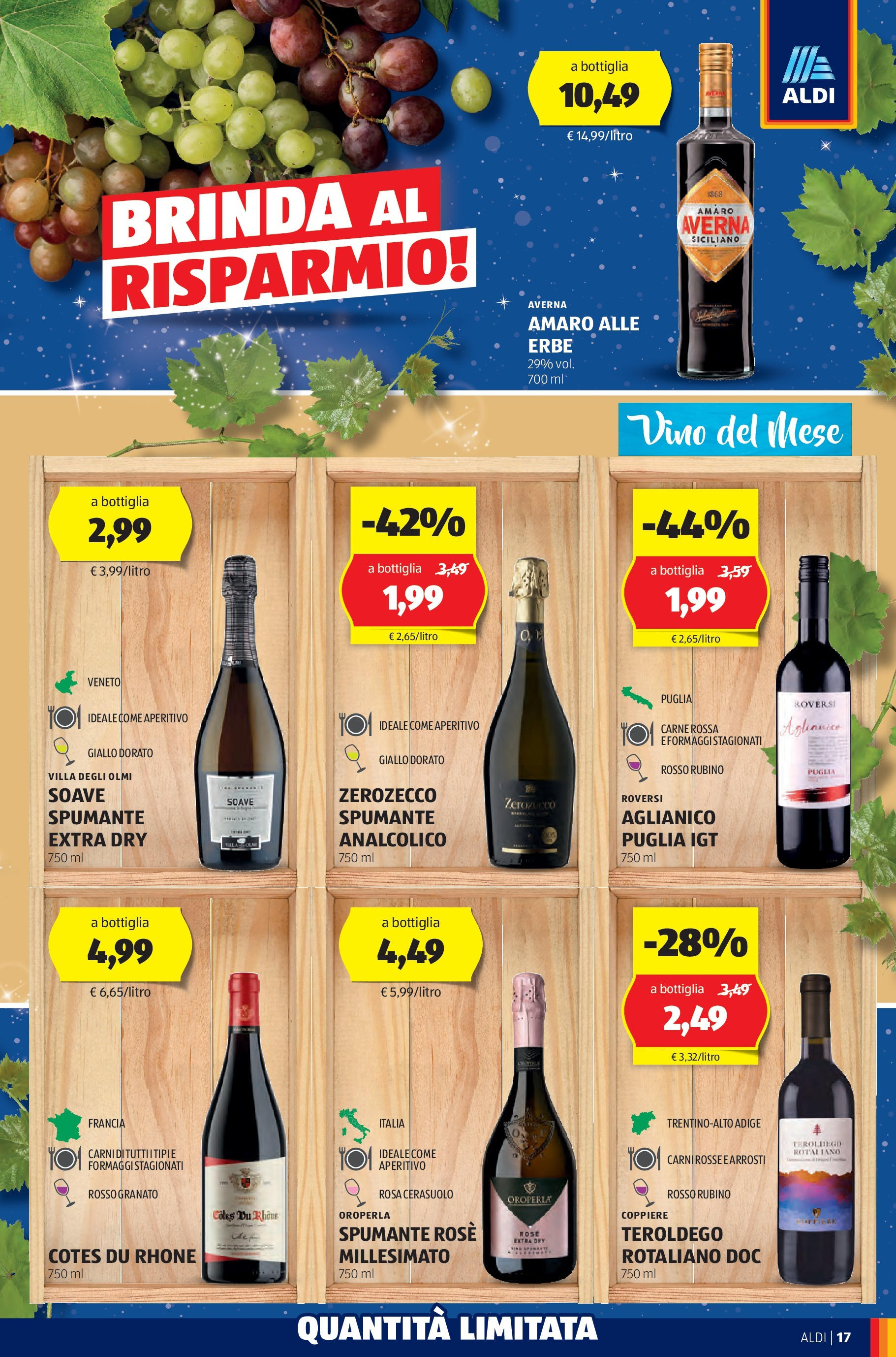 Aldi volantino dal 17/11 > BLACK FRIDAY 2024 | Pagina: 17 | Prodotti: Vino, Spumante, Bottiglia, Aperitivo