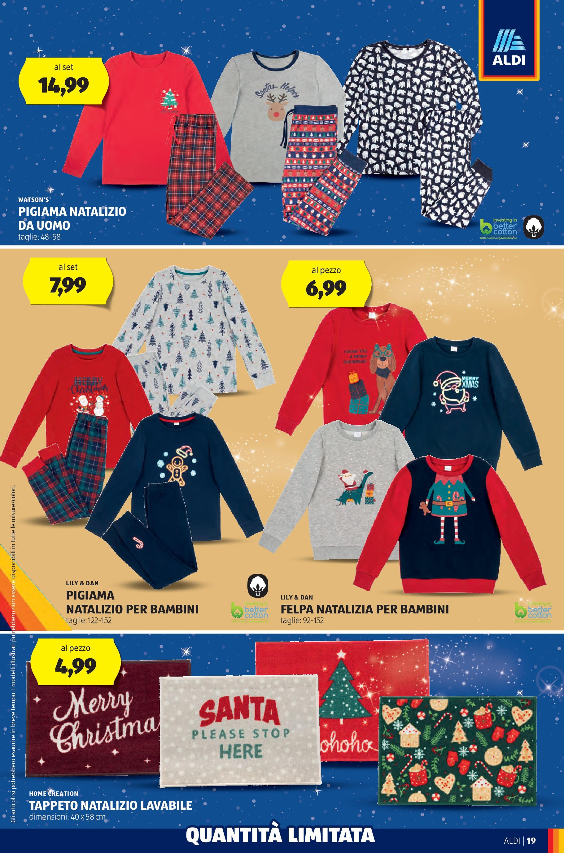 Aldi volantino dal 17/11 > BLACK FRIDAY 2024 | Pagina: 19 | Prodotti: Felpa, Pigiama, Tappeto