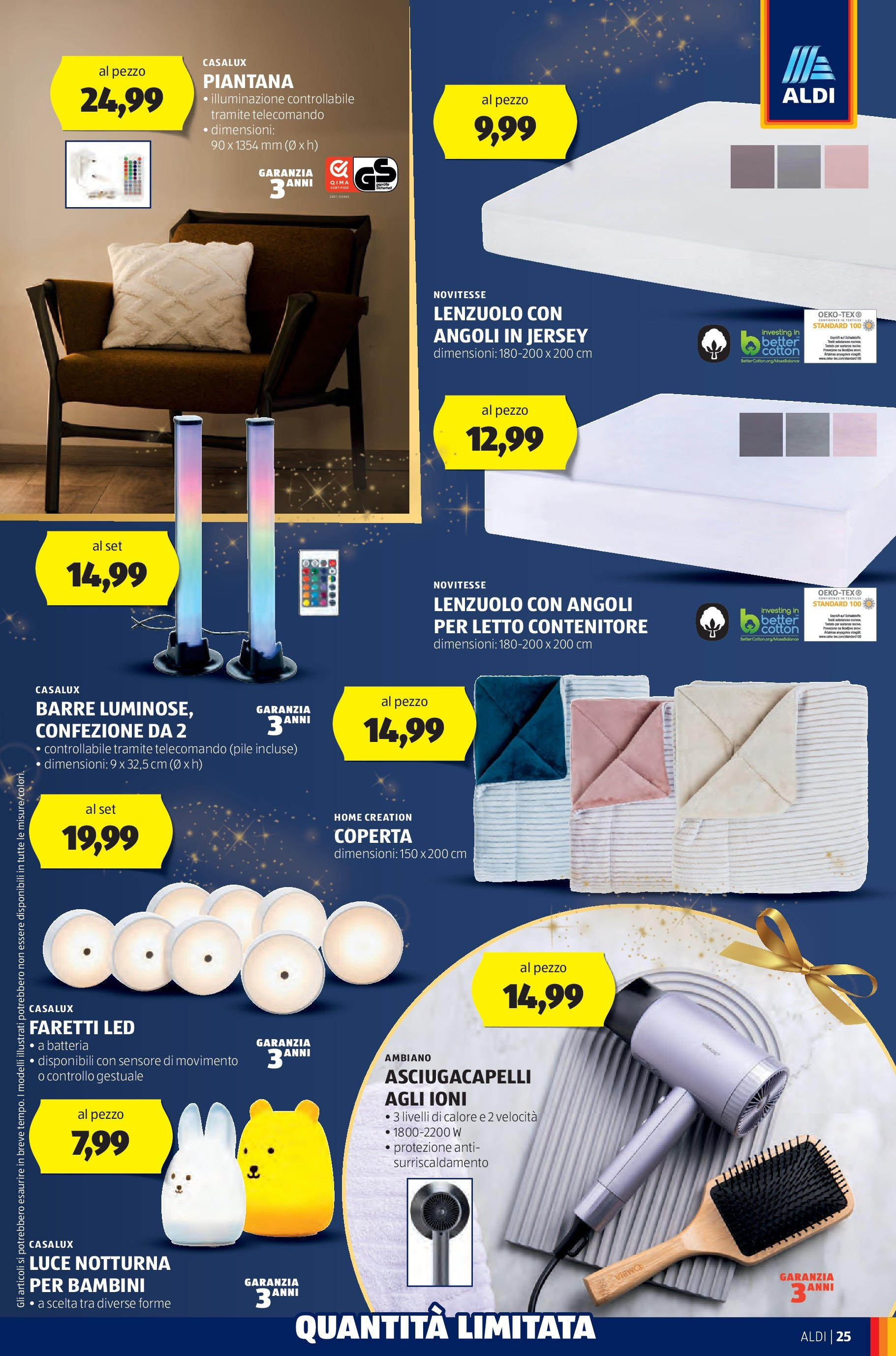 Aldi volantino dal 17/11 > BLACK FRIDAY 2024 | Pagina: 25 | Prodotti: Telecomando, Asciugacapelli, Letto, Batteria