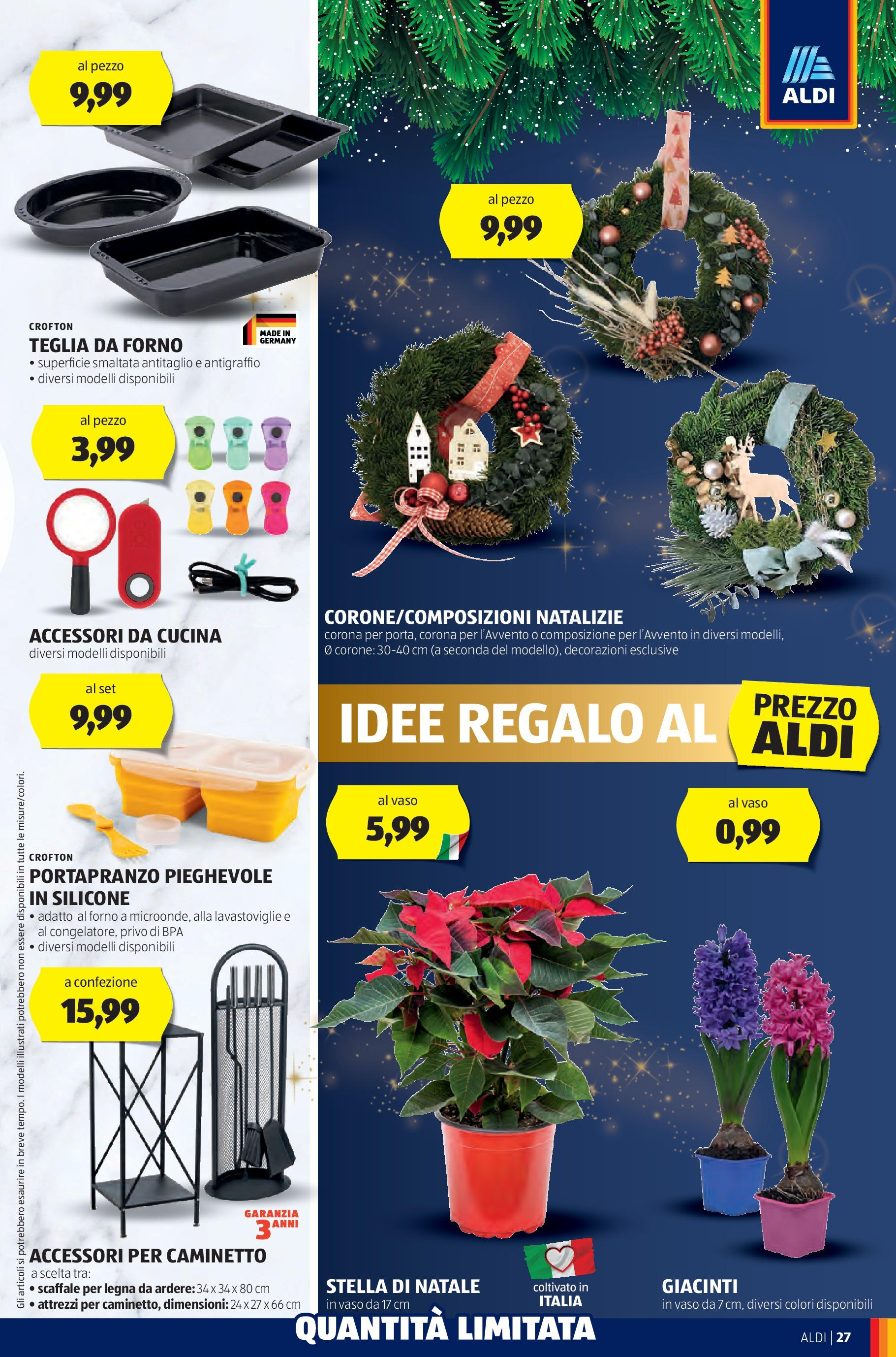 Aldi volantino dal 17/11 > BLACK FRIDAY 2024 | Pagina: 27 | Prodotti: Teglia, Lavastoviglie, Forno, Vaso