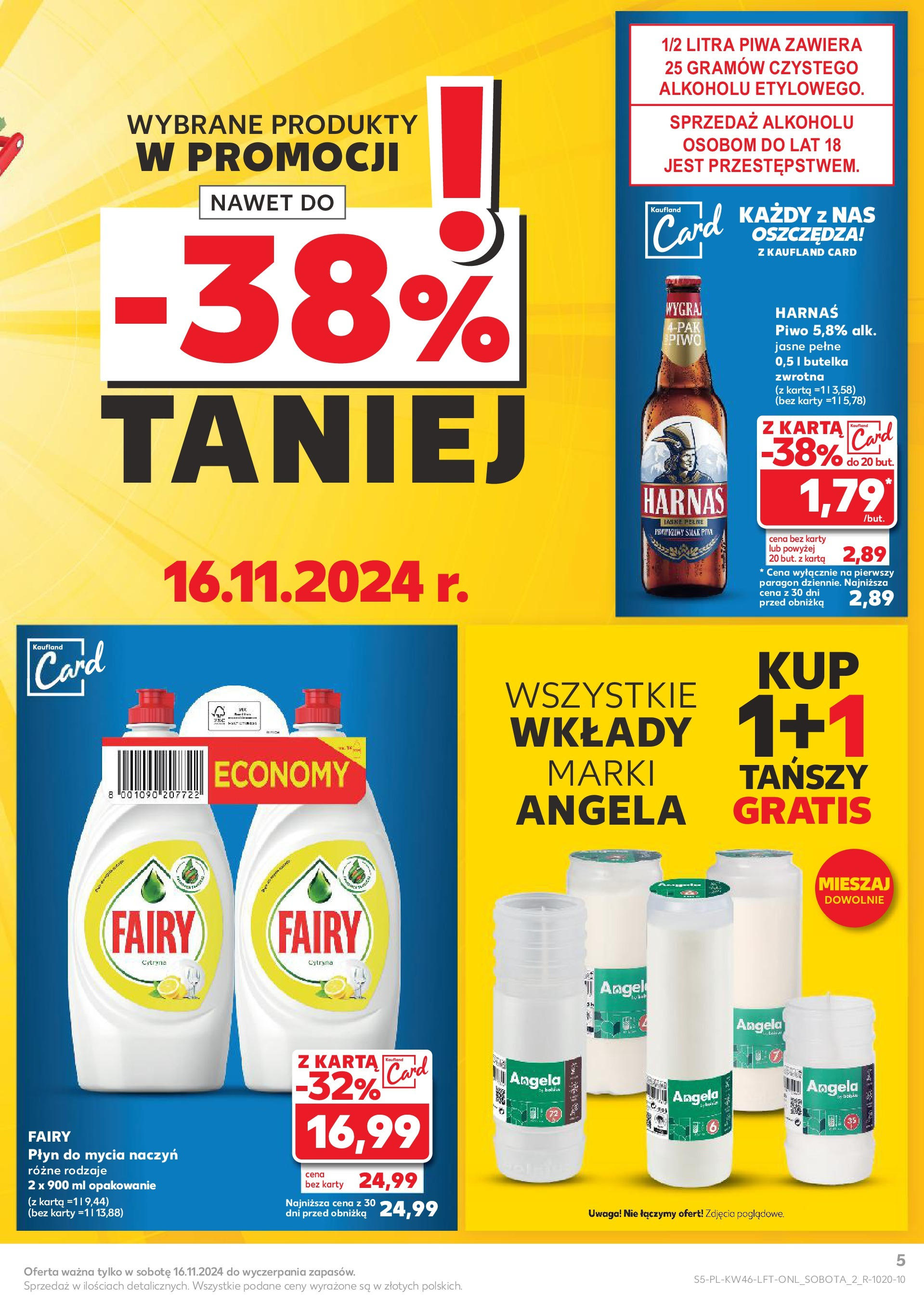 Kaufland gazetka (14.11.2024) od jutra ✳️ BLACK FRIDAY | Strona: 5 | Produkty: Cytryna, Karta, Harnaś, Fairy