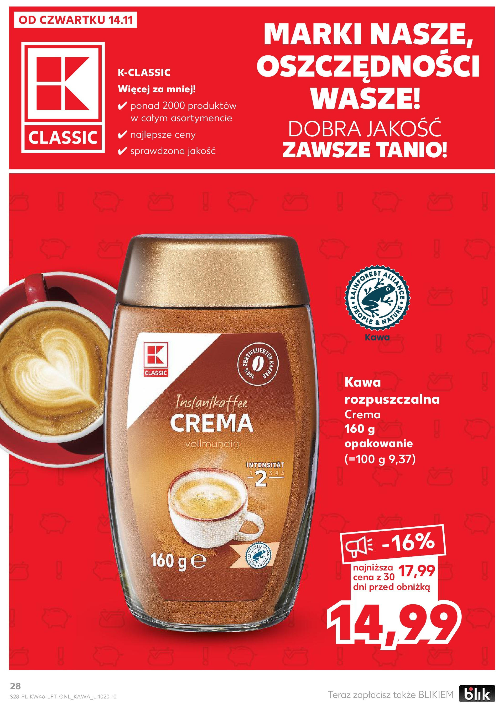 Kaufland gazetka (14.11.2024) od jutra ✳️ BLACK FRIDAY | Strona: 28 | Produkty: Kawa