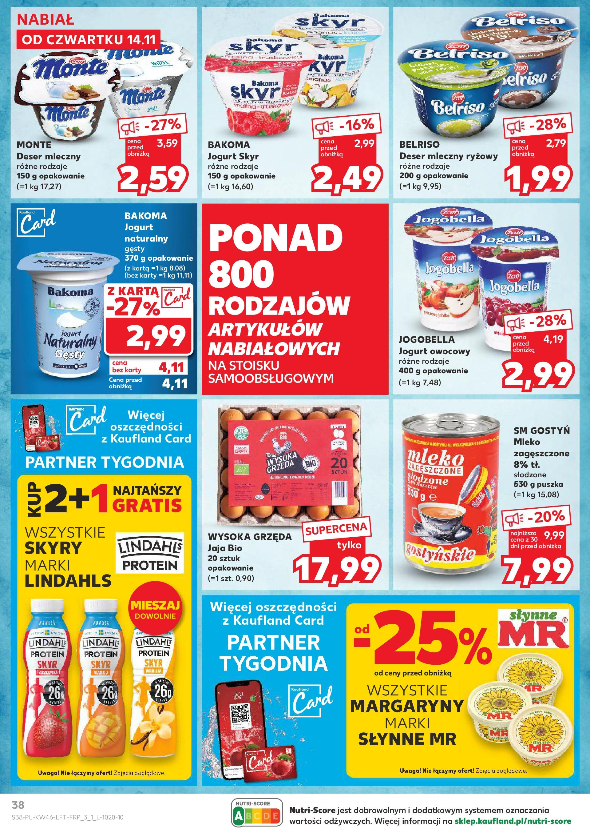 Kaufland gazetka (14.11.2024) od jutra ✳️ BLACK FRIDAY | Strona: 38 | Produkty: Mango, Karta, Jogurt, Jaja