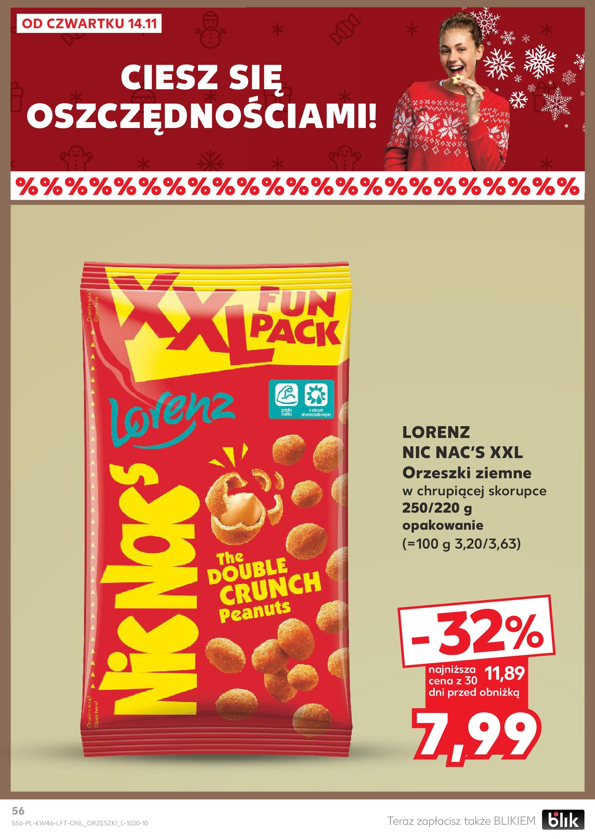 Kaufland gazetka (14.11.2024) od jutra ✳️ BLACK FRIDAY | Strona: 56 | Produkty: Orzeszki ziemne