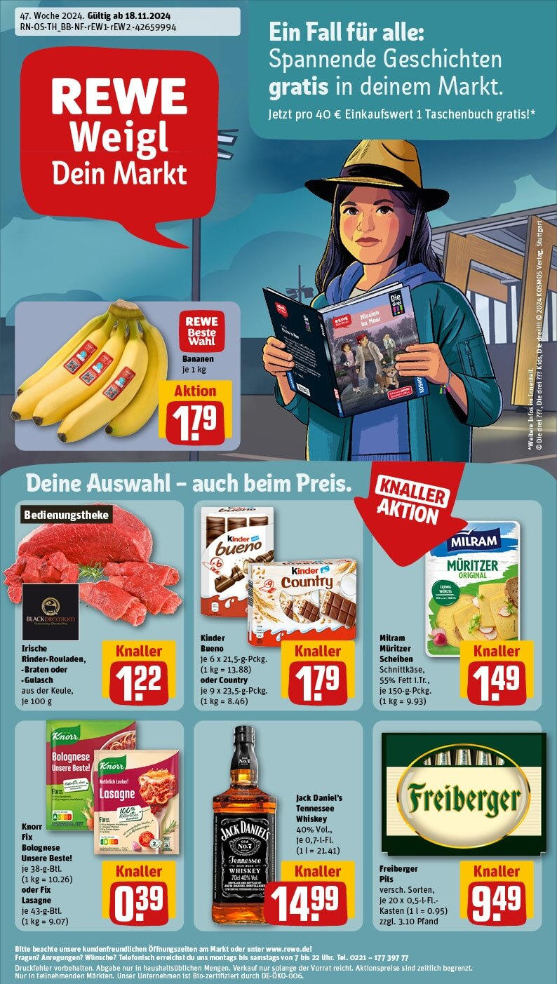 Rewe Prospekt Ab 18.11.2024 Nächste Woche - Erfurt   Rieth, Mainzer Str. 39