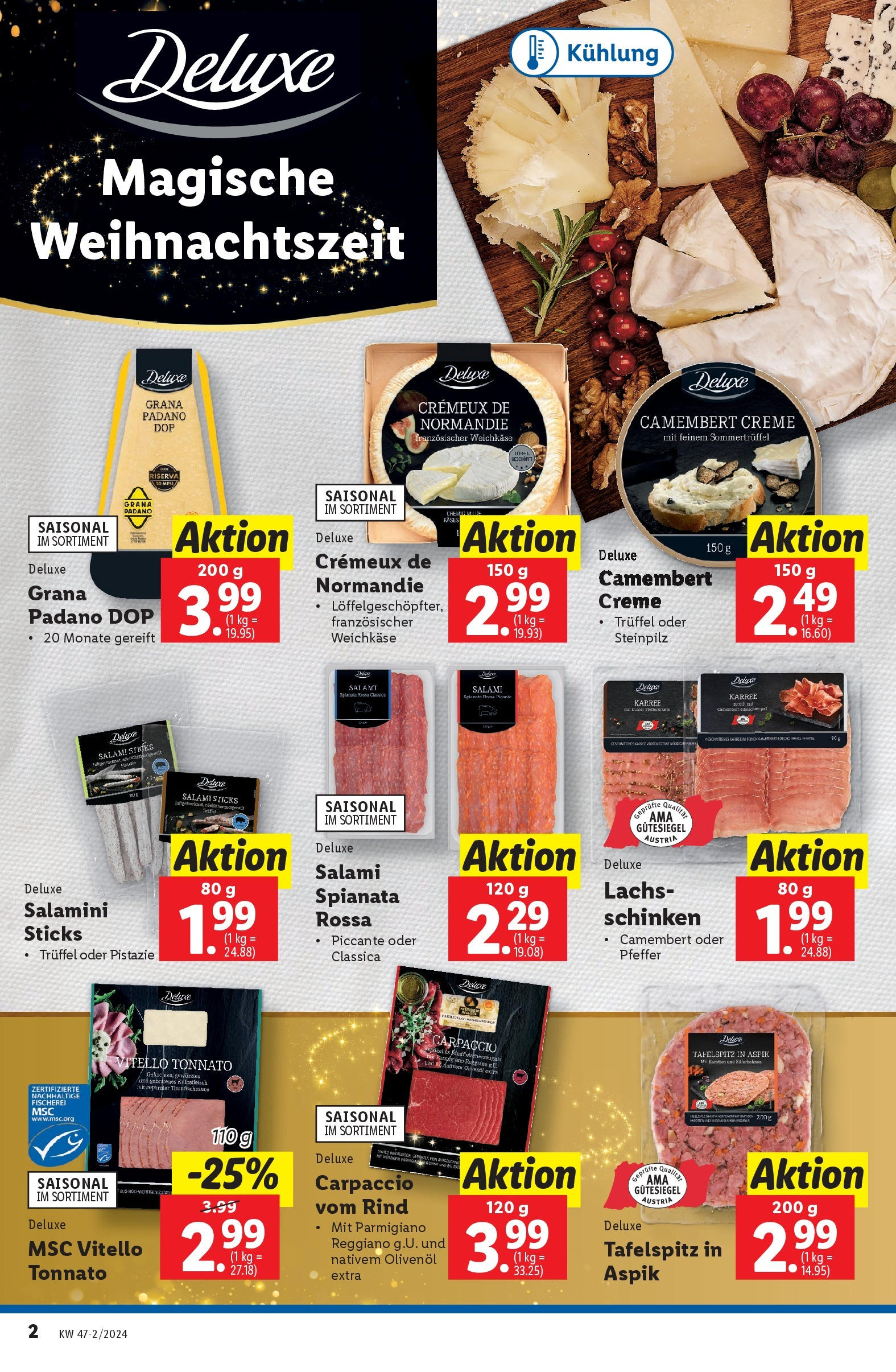 Lidl Flugblatt - Jenbach, Eferding, Dornbirn ab 21.11.2024 - Angebote ab donnerstag | Seite: 2 | Produkte: Pfeffer, Creme, Salami, Schinken