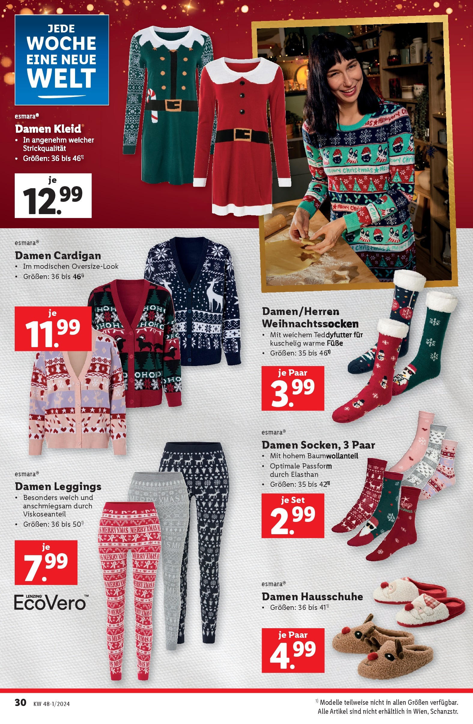 Lidl Flugblatt - Jenbach, Eferding, Dornbirn ab 21.11.2024 - Angebote ab donnerstag | Seite: 32 | Produkte: Leggings, Hausschuhe, Kleid