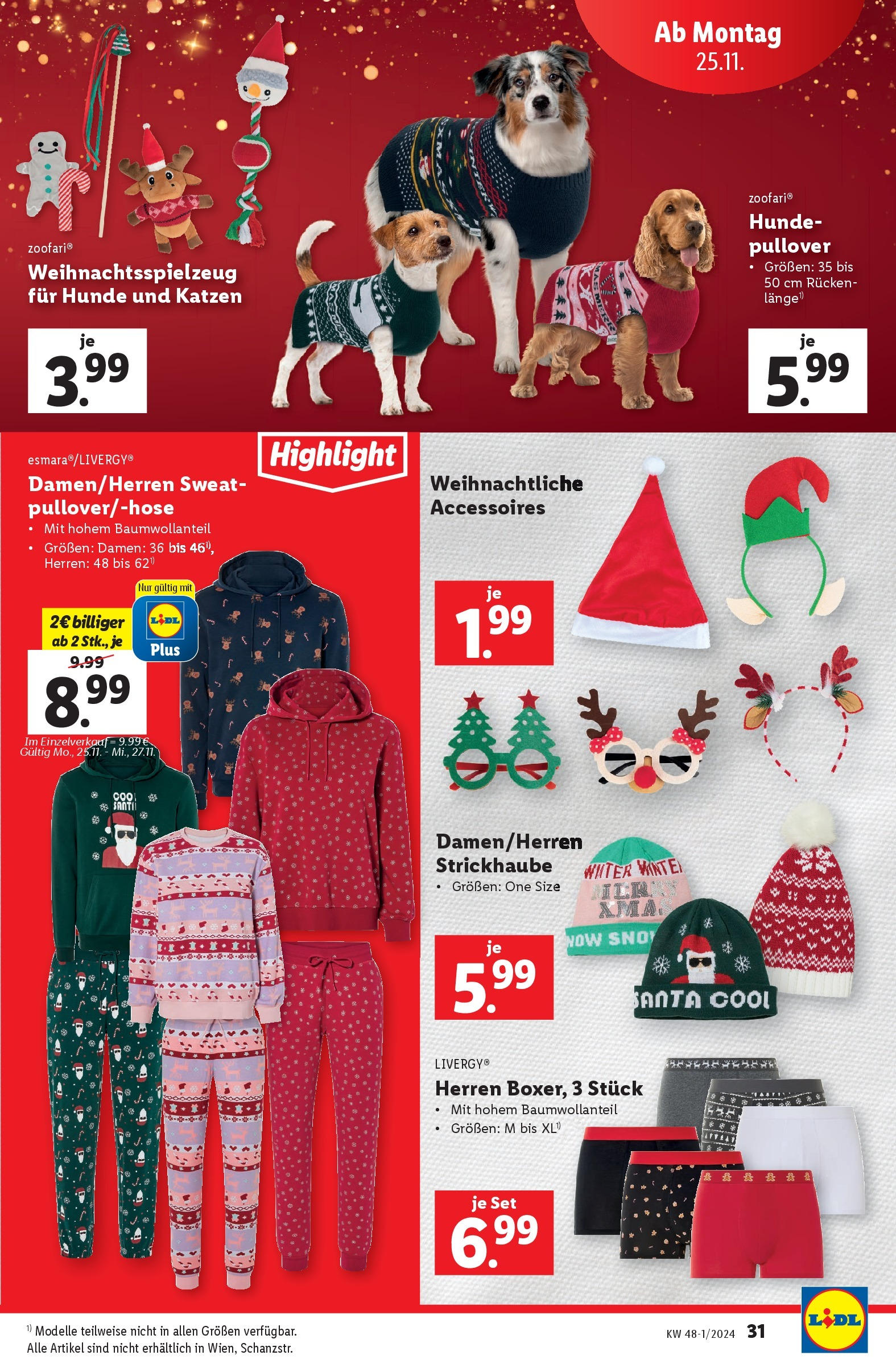 Lidl Flugblatt - Jenbach, Eferding, Dornbirn ab 21.11.2024 - Angebote ab donnerstag | Seite: 33 | Produkte: Pullover