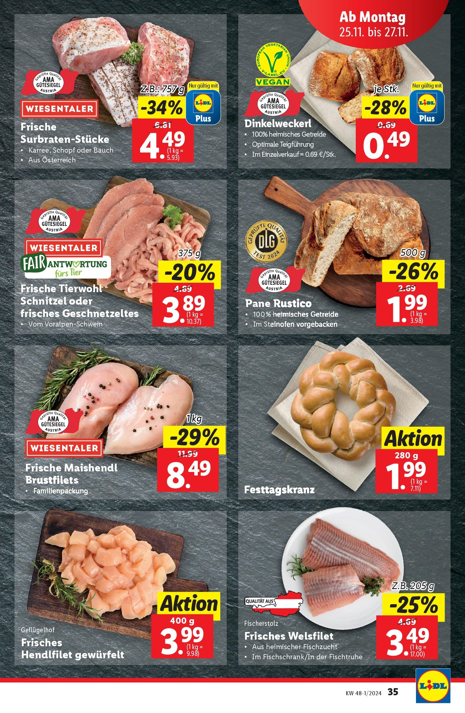 Lidl Flugblatt - Jenbach, Eferding, Dornbirn ab 21.11.2024 - Angebote ab donnerstag | Seite: 37 | Produkte: Getreide