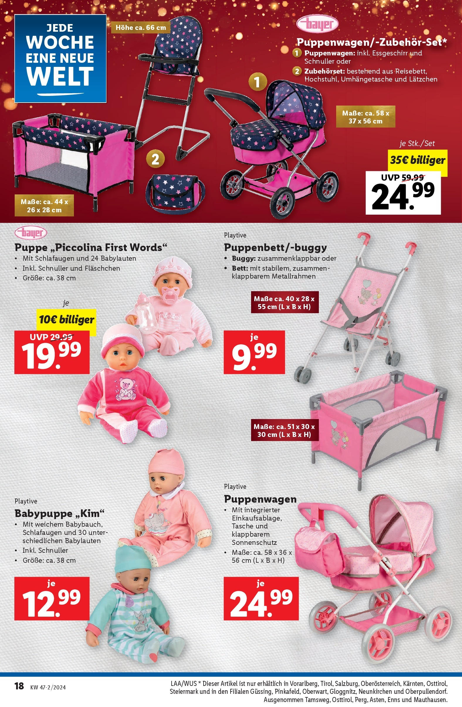 Lidl Flugblatt - Jenbach, Eferding, Dornbirn ab 21.11.2024 - Angebote ab donnerstag | Seite: 18 | Produkte: Tasche, Bett