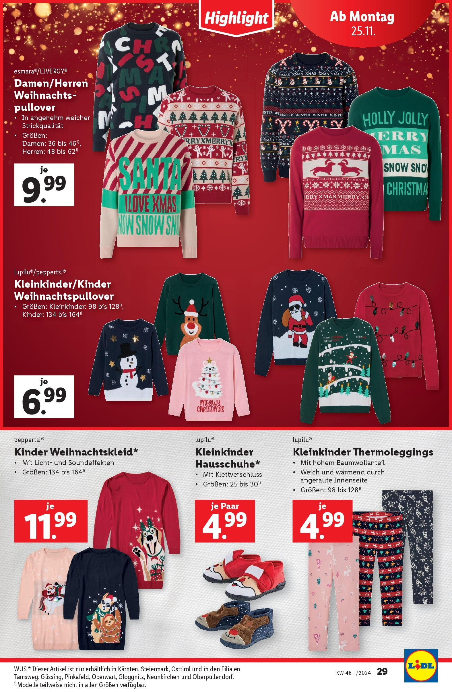 Lidl Flugblatt - Fohnsdorf, Neunkirchen, Graz ab 21.11.2024 - Angebote ab donnerstag | Seite: 31 | Produkte: Pullover