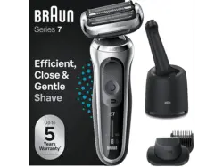 Braun 71-S 7500CC Series 7 Elektrorasierer mit Barttrimmer & Reinigungsstation (Akkubetrieb, Schwarz, Nass- und Trocken)