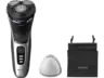 Philips S3241/12, Series 3000 Elektrischer Herrenrasierer (Akkubetrieb, Space Grau, Wet & Dry mit 5-dimensional bewegl. Flex-Scherk&ouml;pfe)