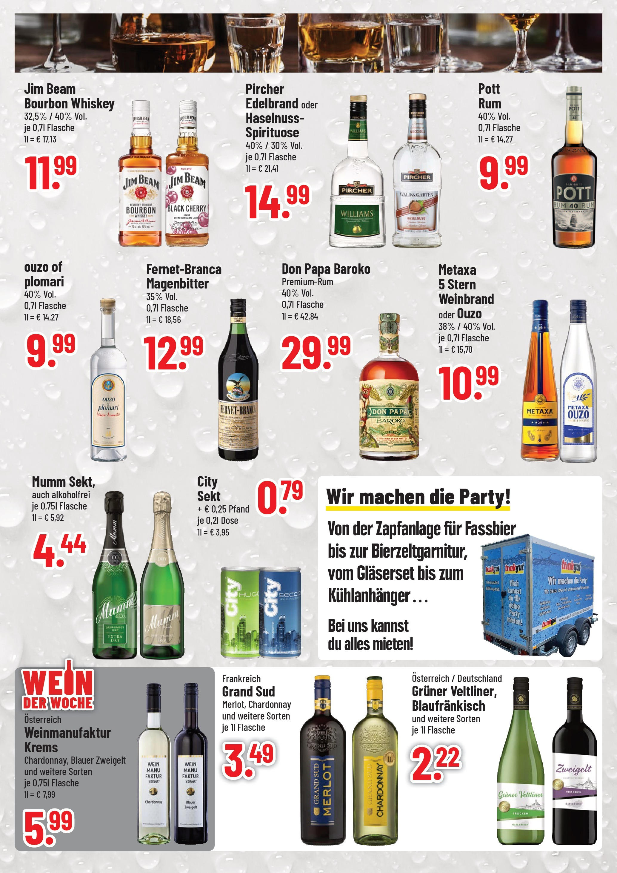 Trinkgut - Petershausen, Münchner Straße 5 (ab 18.11.2024) » Angebote online | Seite: 3 | Produkte: Ouzo, Sekt, Grand sud, Ouzo plomari