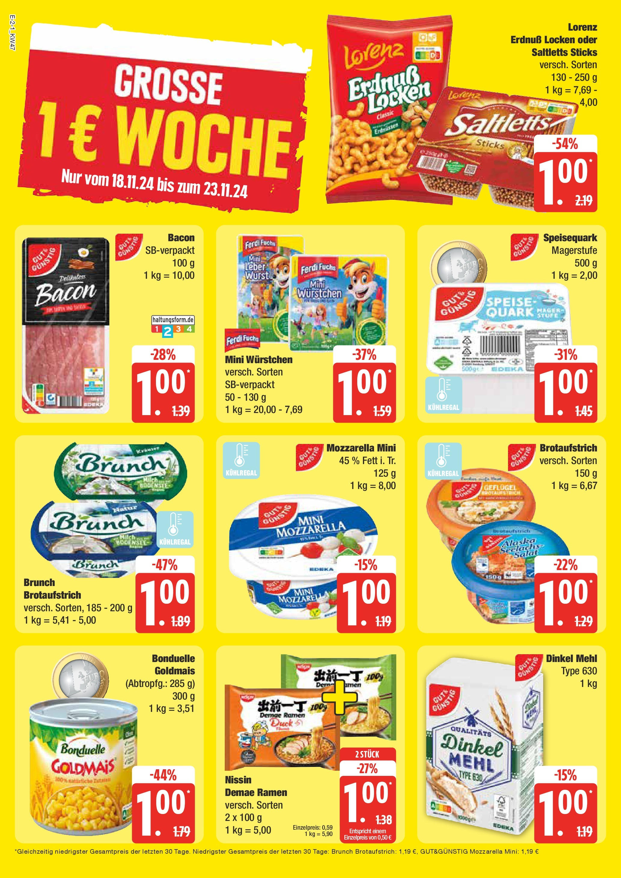 Edeka - EDEKA: Wochenangebote (ab 17.11.2024) » Angebote Online | Seite: 2 | Produkte: Mehl, Quark, Mozzarella, Speisequark