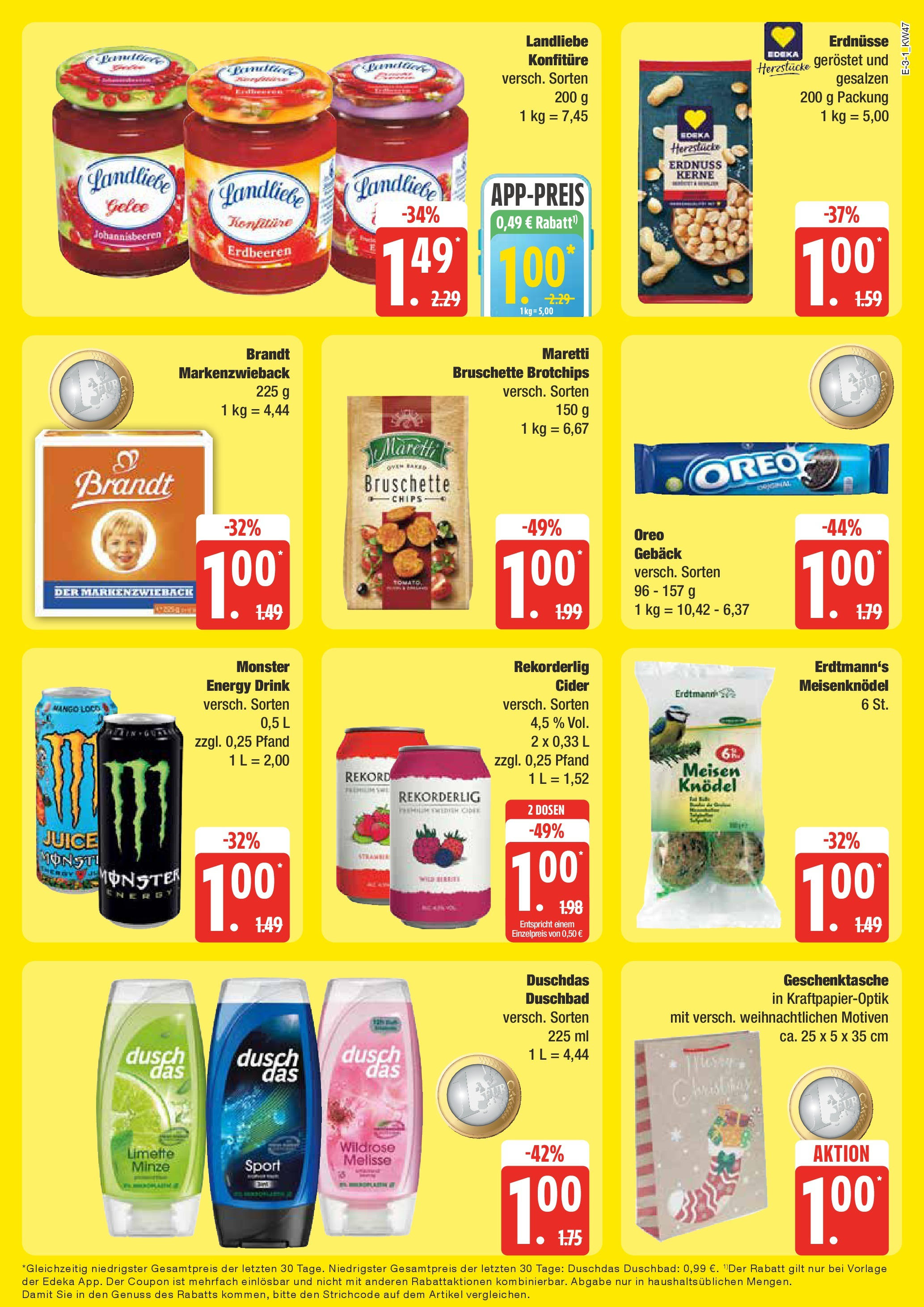 Edeka - EDEKA: Wochenangebote (ab 17.11.2024) » Angebote Online | Seite: 3 | Produkte: Energy, Limette, Erdbeeren, Chips