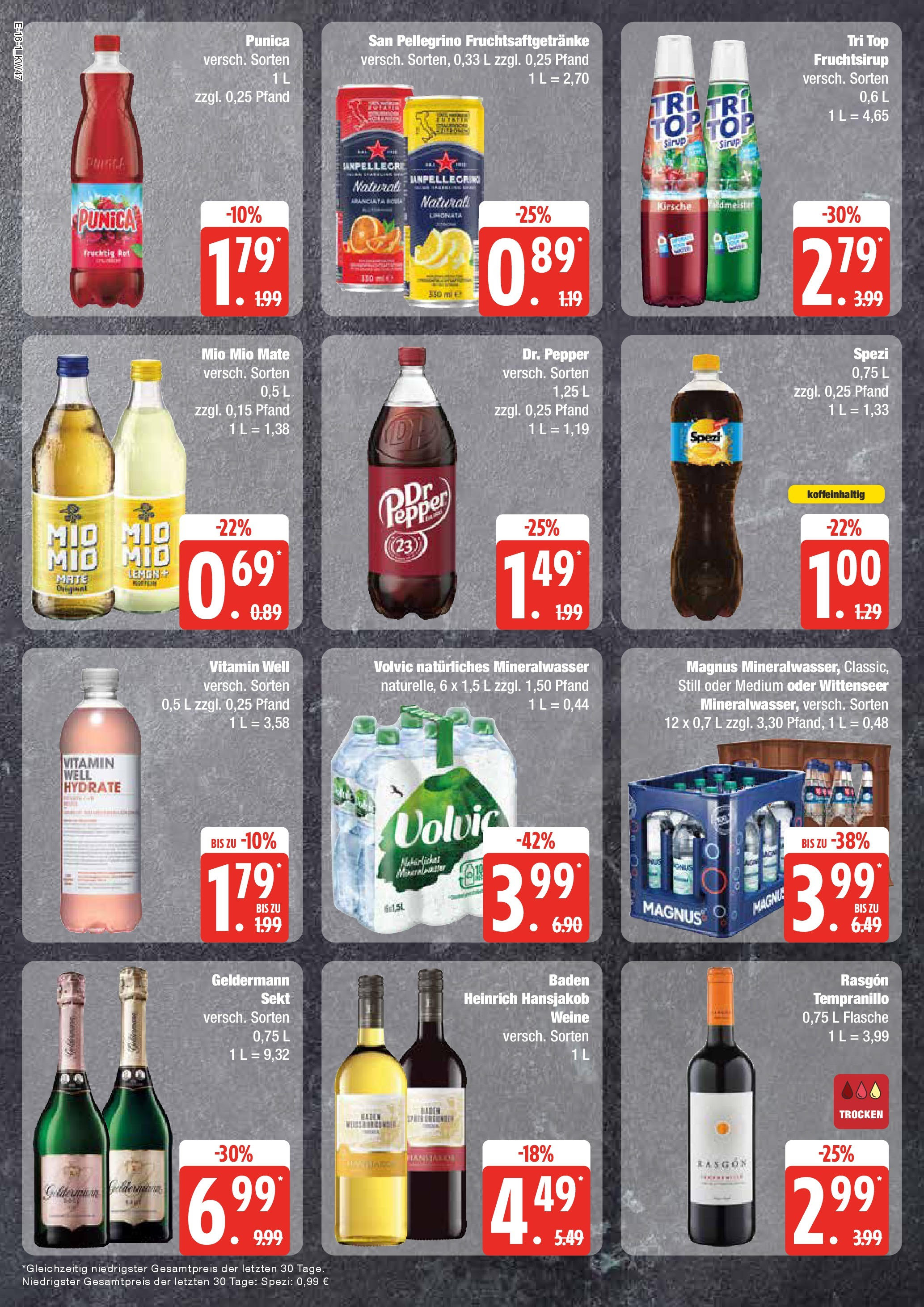 Edeka - EDEKA: Wochenangebote (ab 17.11.2024) » Angebote Online | Seite: 16 | Produkte: Mio mio mate, Sirup, Mineralwasser, Volvic