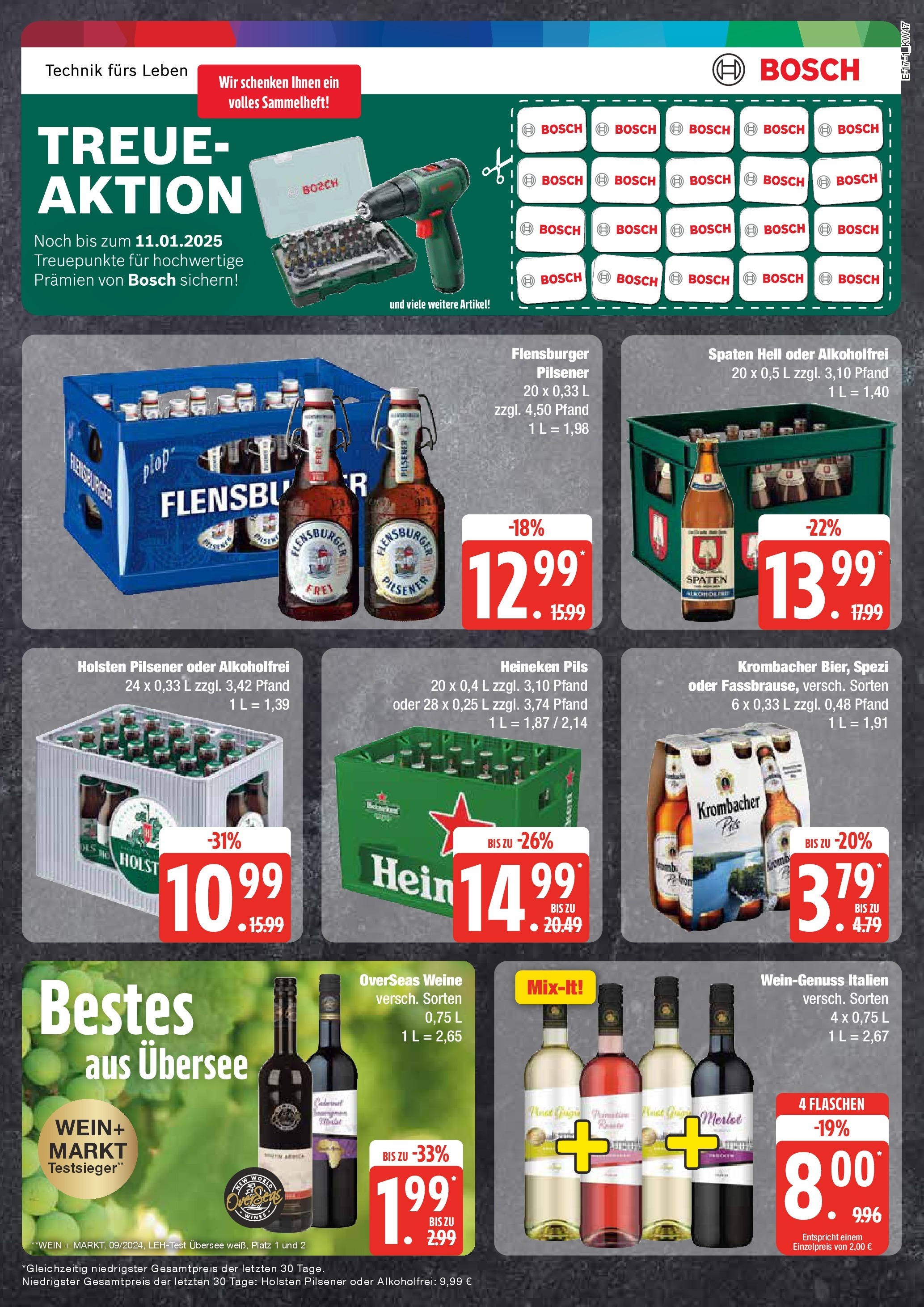 Edeka - EDEKA: Wochenangebote (ab 17.11.2024) » Angebote Online | Seite: 17 | Produkte: Merlot, Pils, Flensburger, Wein