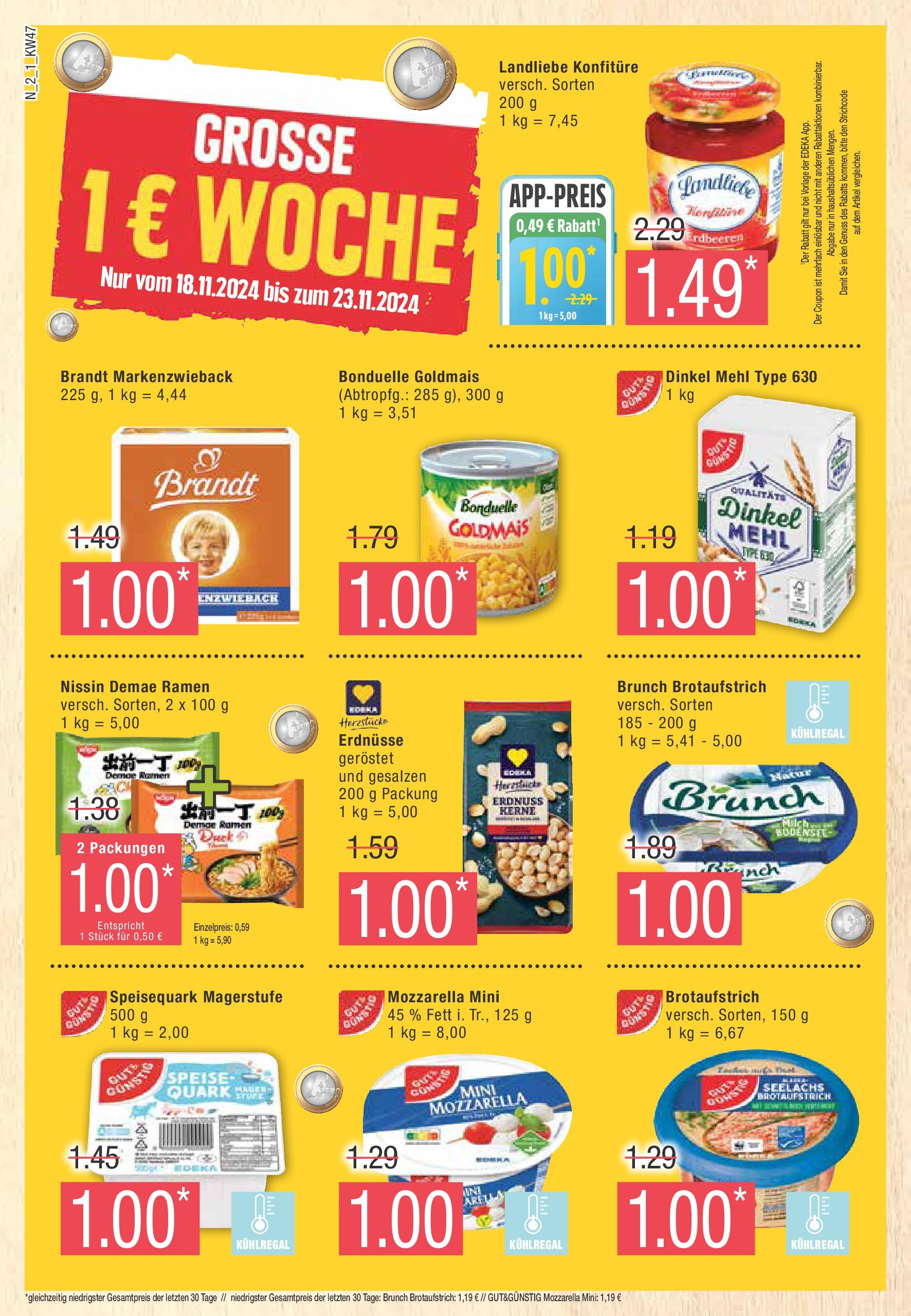 Marktkauf - Buxtehude, Bahnhofstraße 4 (ab 18.11.2024) » Angebote online | Seite: 2 | Produkte: Erdnüsse, Mehl, Quark, Mozzarella