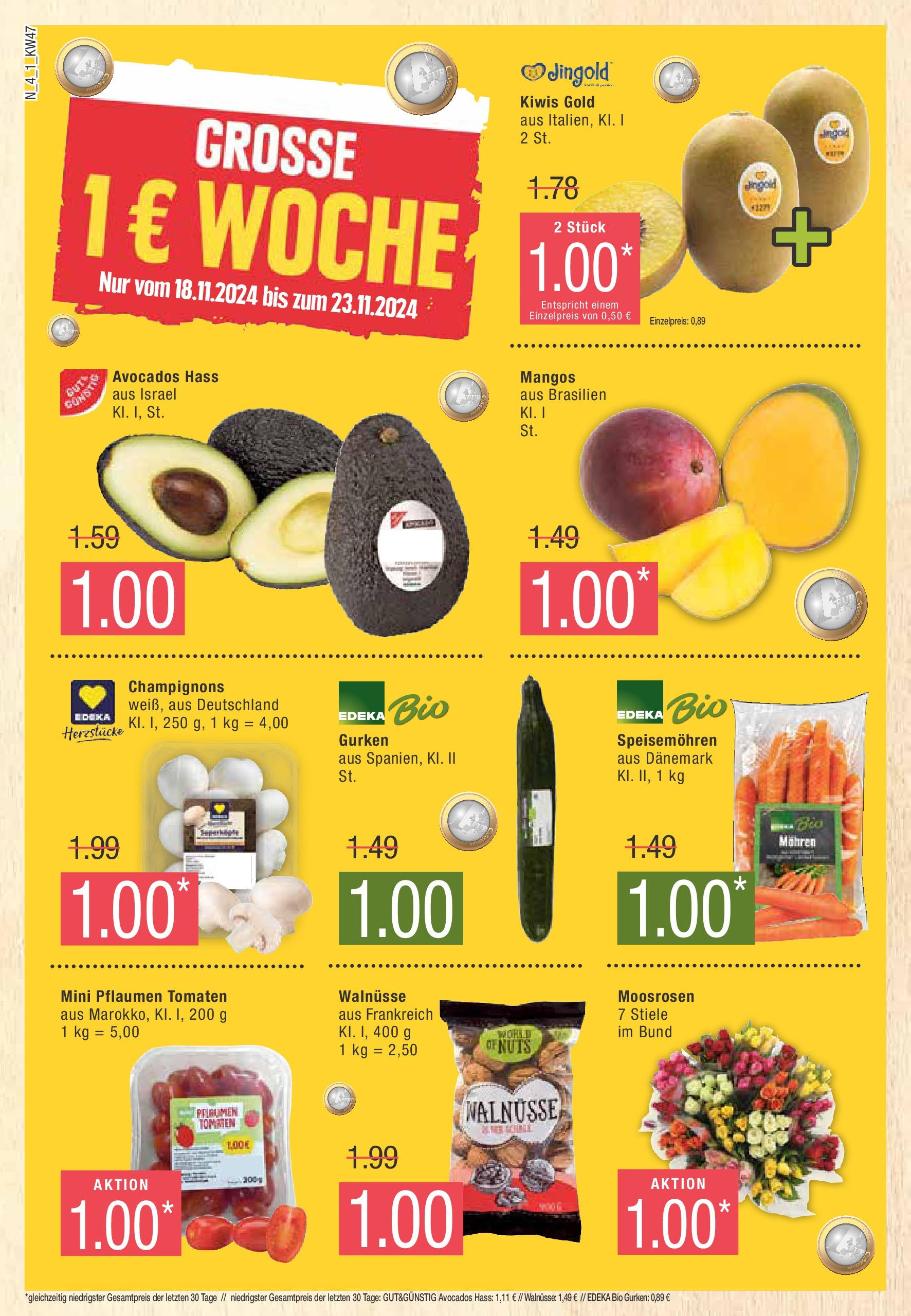 Marktkauf - Buxtehude, Bahnhofstraße 4 (ab 18.11.2024) » Angebote online | Seite: 4 | Produkte: Walnüsse, Tomaten, Champignons, Gurken