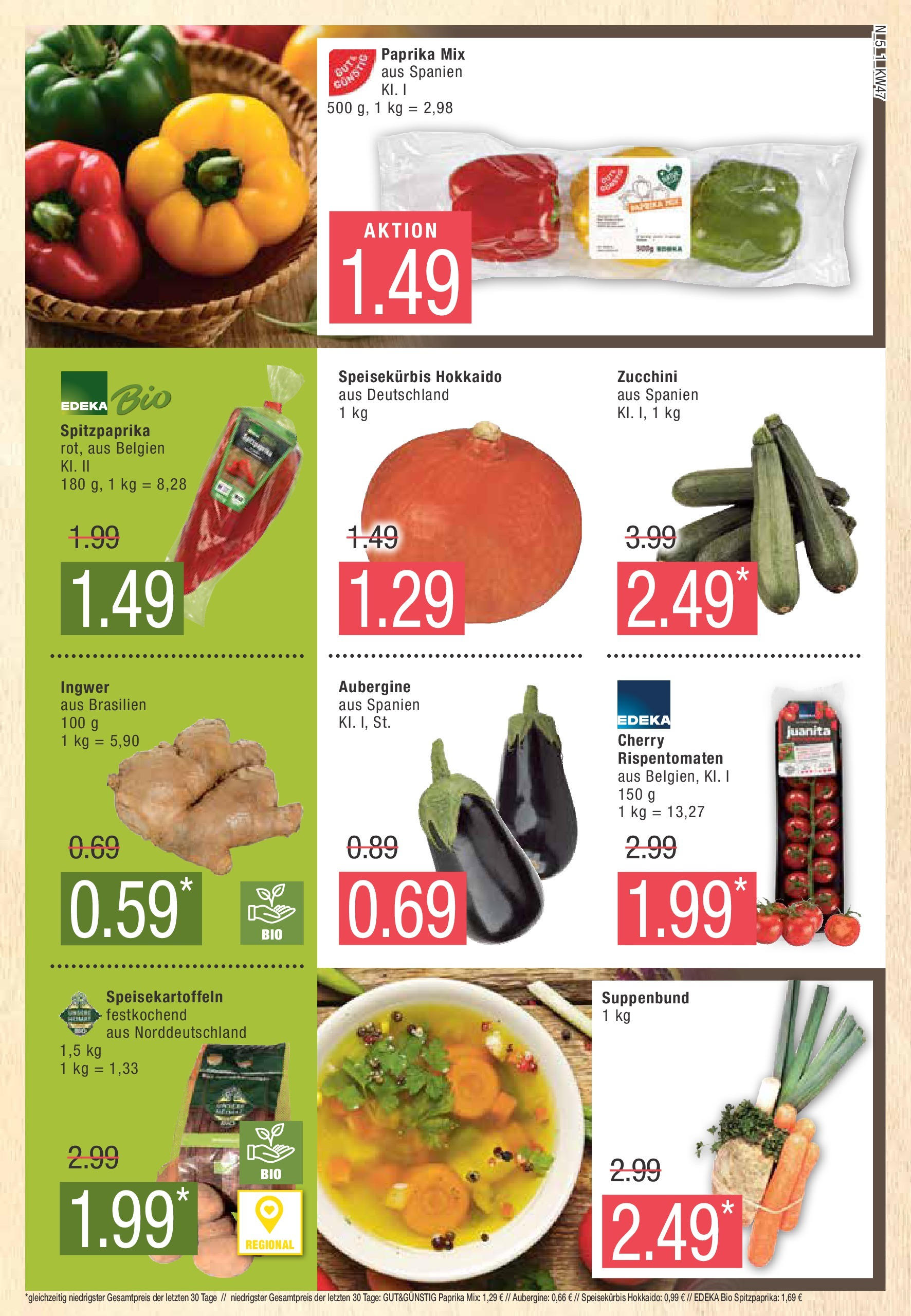 Marktkauf - Buxtehude, Bahnhofstraße 4 (ab 18.11.2024) » Angebote online | Seite: 5 | Produkte: Paprika, Aubergine, Zucchini