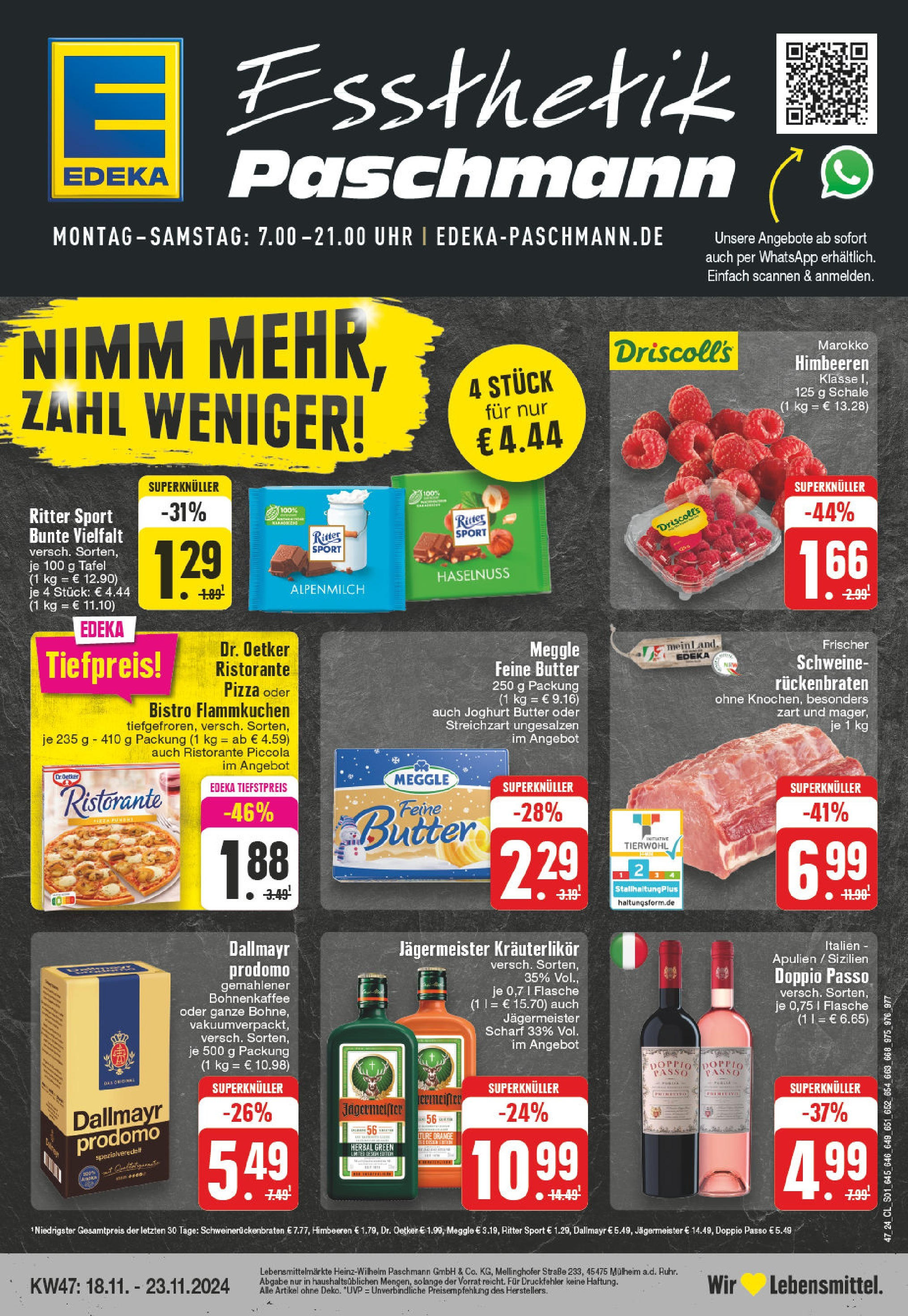 EDEKA Prospekt ab 17.11.2024 - EDEKA: Wochenangebote Online