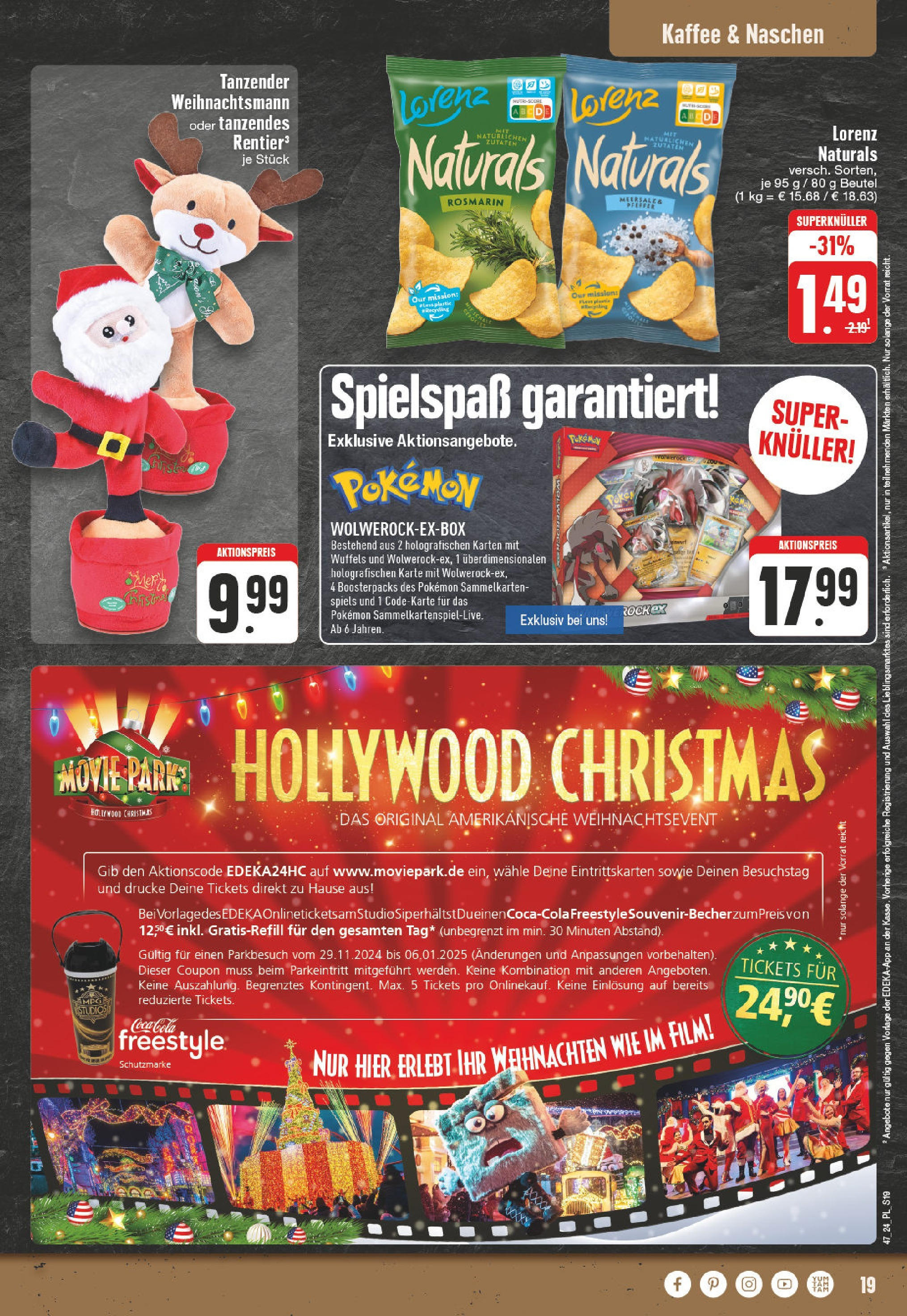 Edeka - E center: Wochenangebote (ab 17.11.2024) » Angebote Online | Seite: 19 | Produkte: Coca cola, Cola, Kaffee, Rock