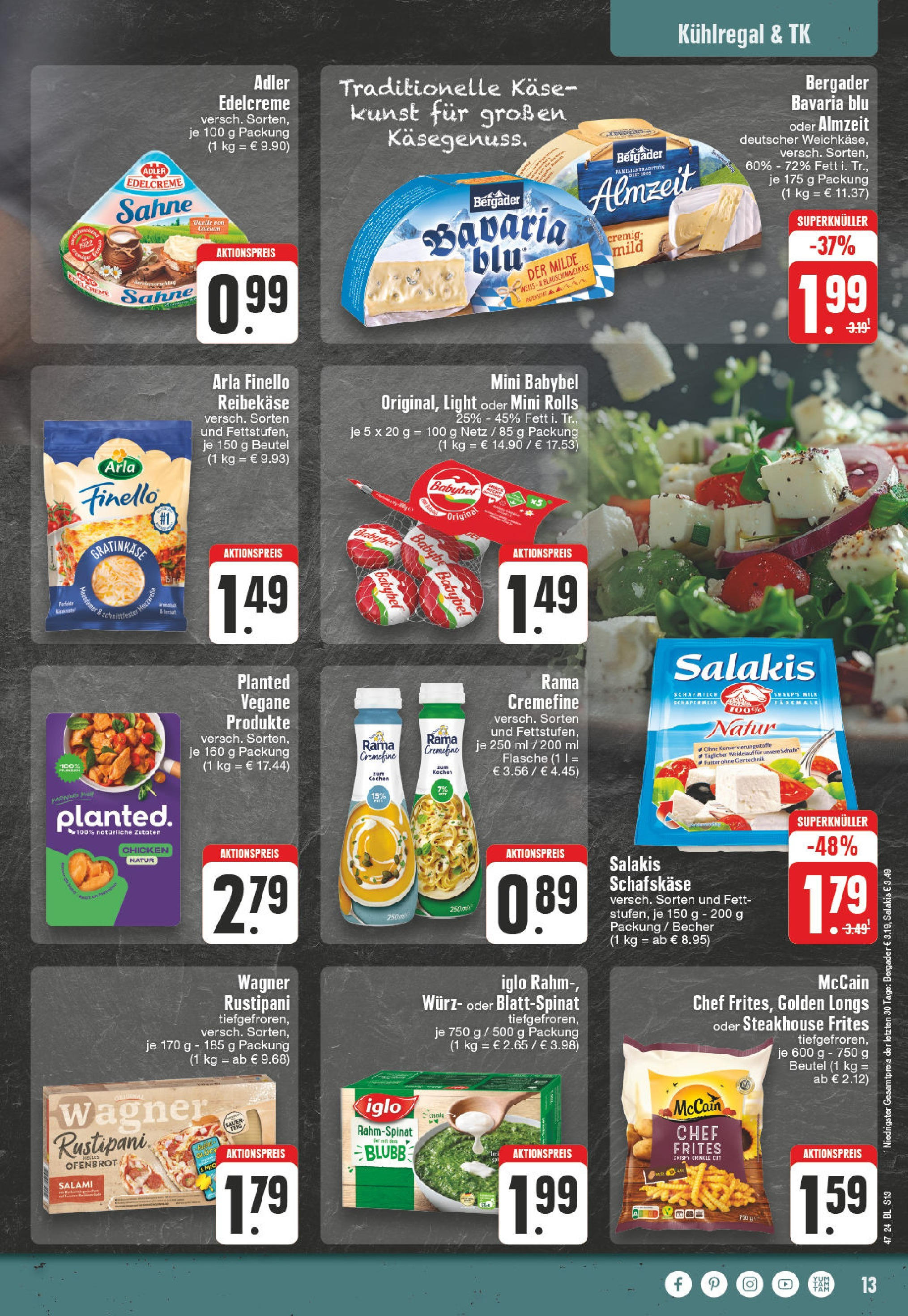 %pobočka% (ab 17.11.2024) » Angebote Online | Seite: 13 | Produkte: Babybel, Salami, Sahne, Schafskase