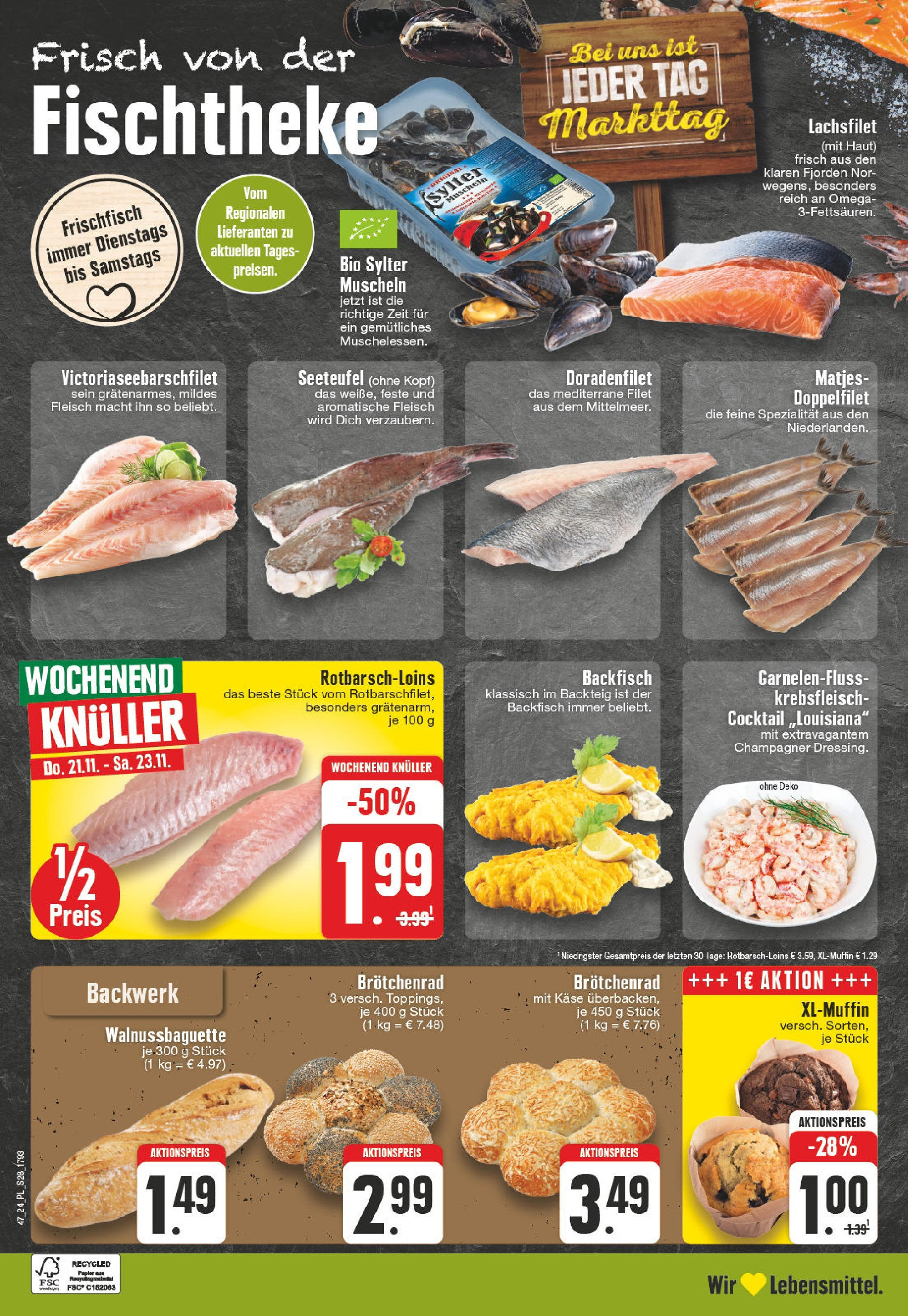 Edeka - E center: Wochenangebote (ab 17.11.2024) » Angebote Online | Seite: 28 | Produkte: Käse, Fleisch